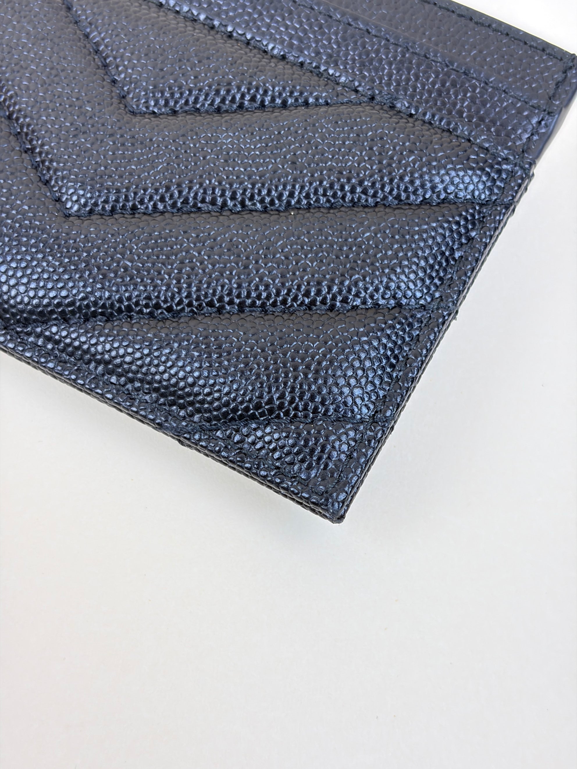 YSL Black Cassandre Matelasse Card Holder