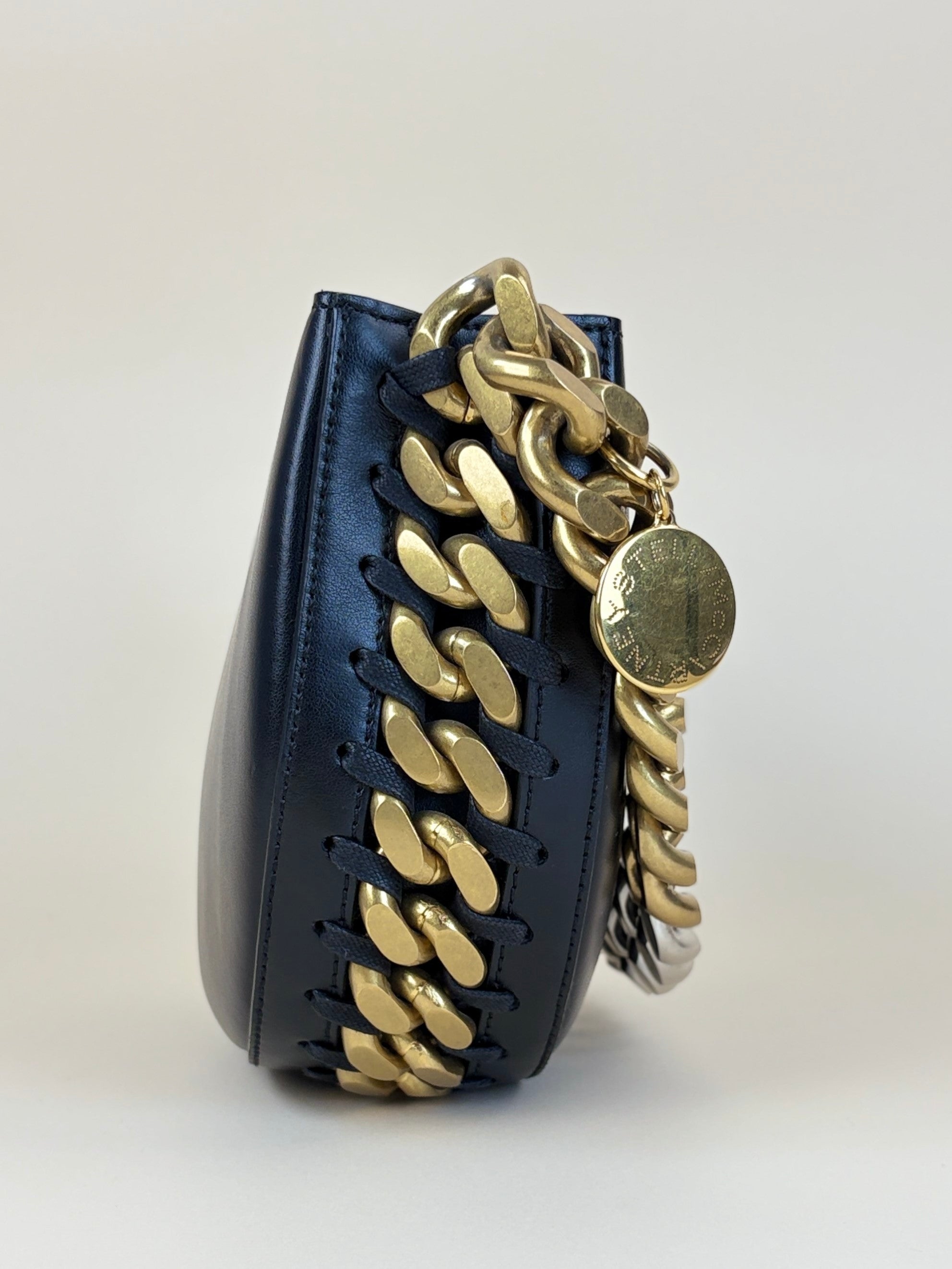 Stella Mccartney Black Frayme Small Shoulder Bag