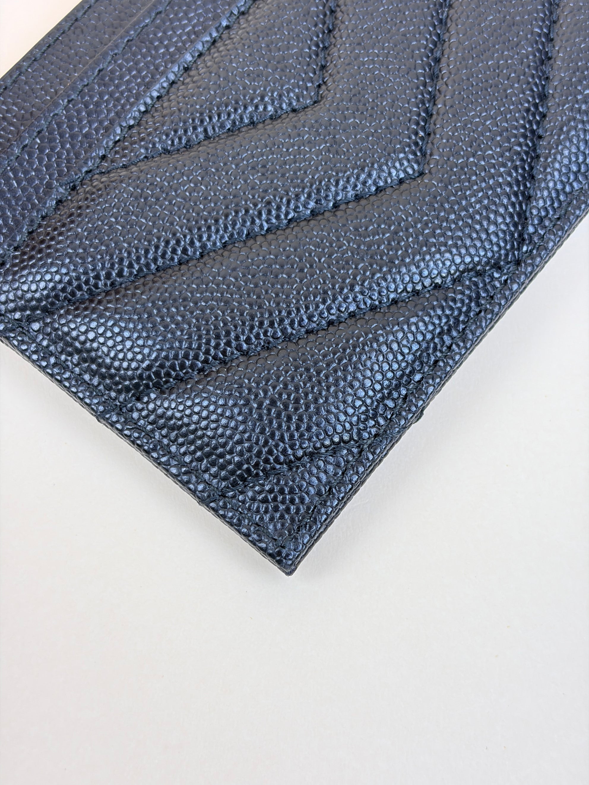 YSL Black Cassandre Matelasse Card Holder