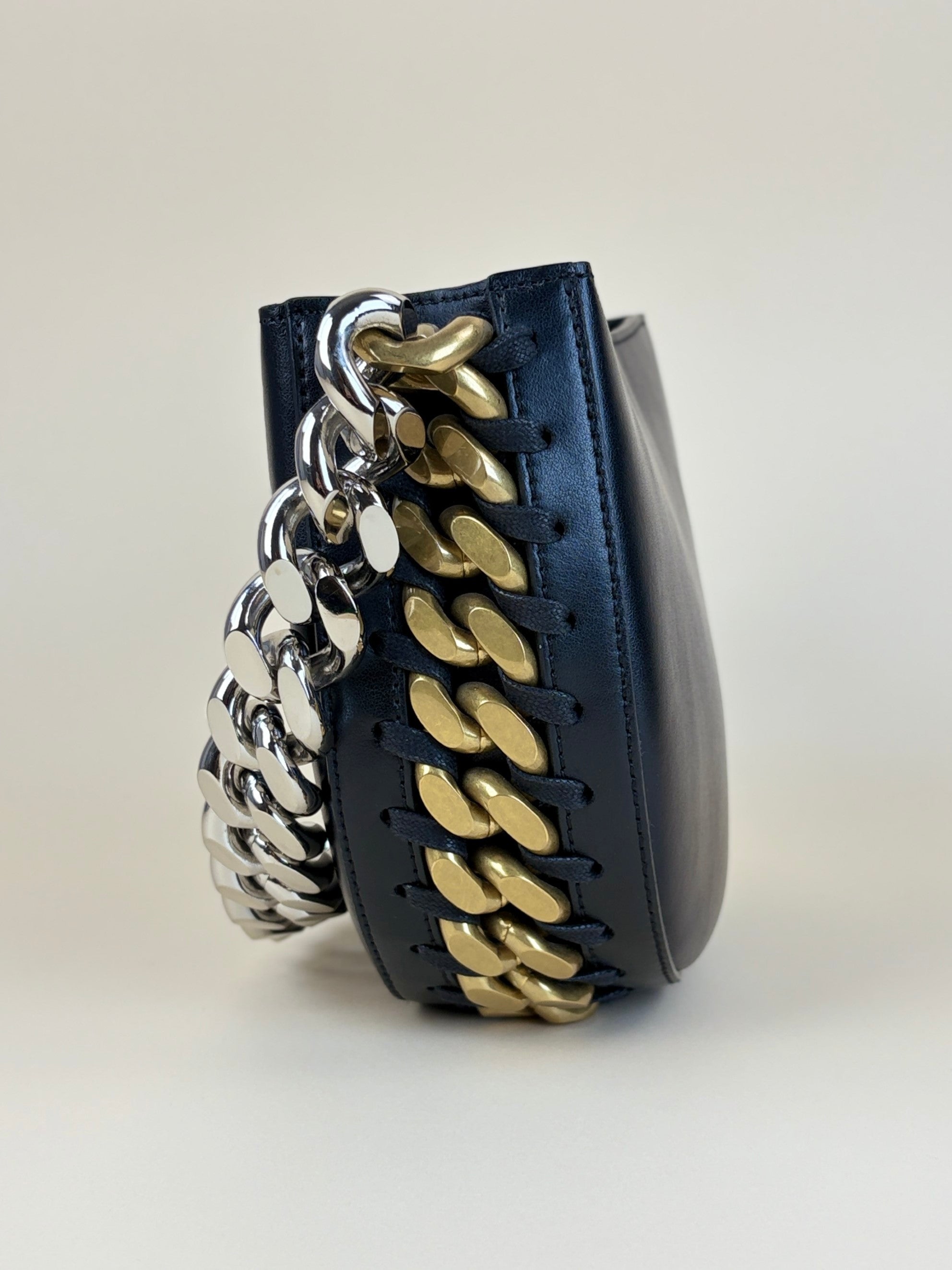 Stella Mccartney Black Frayme Small Shoulder Bag