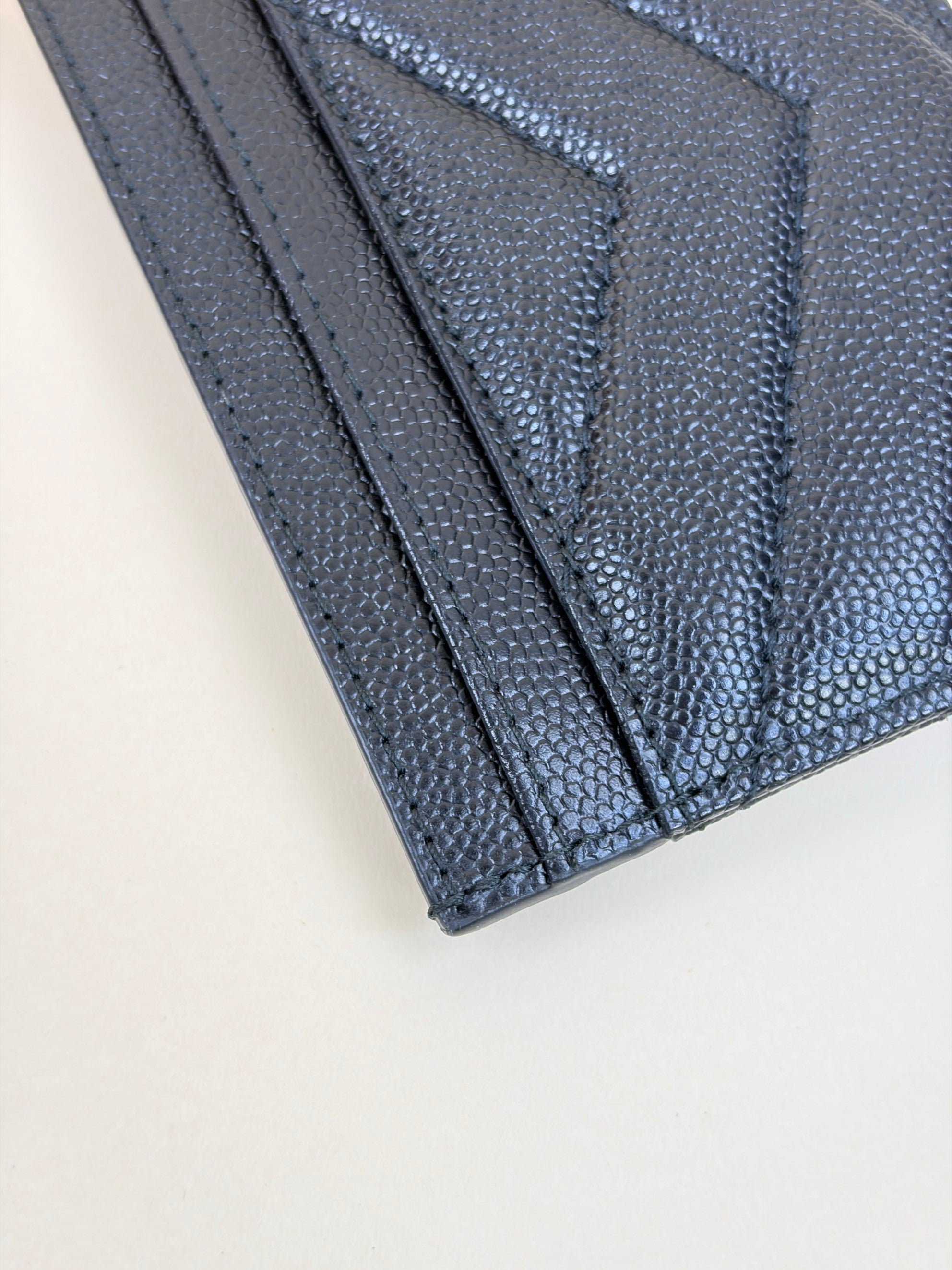 YSL Black Cassandre Matelasse Card Holder