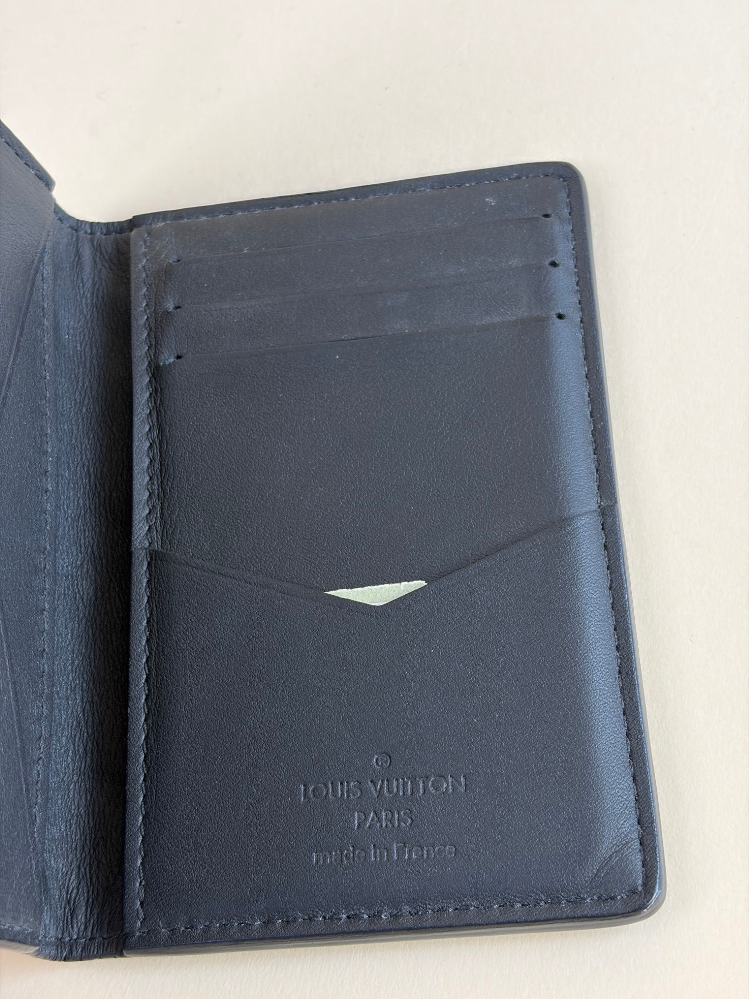 Louis Vuitton pocket organizer black empreinte small wallet