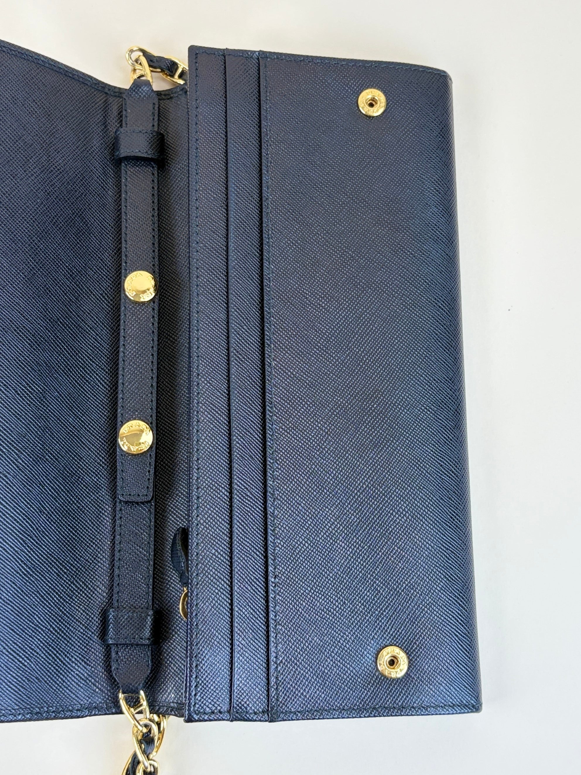 Prada Black Wallet On Chain Clutch Bag
