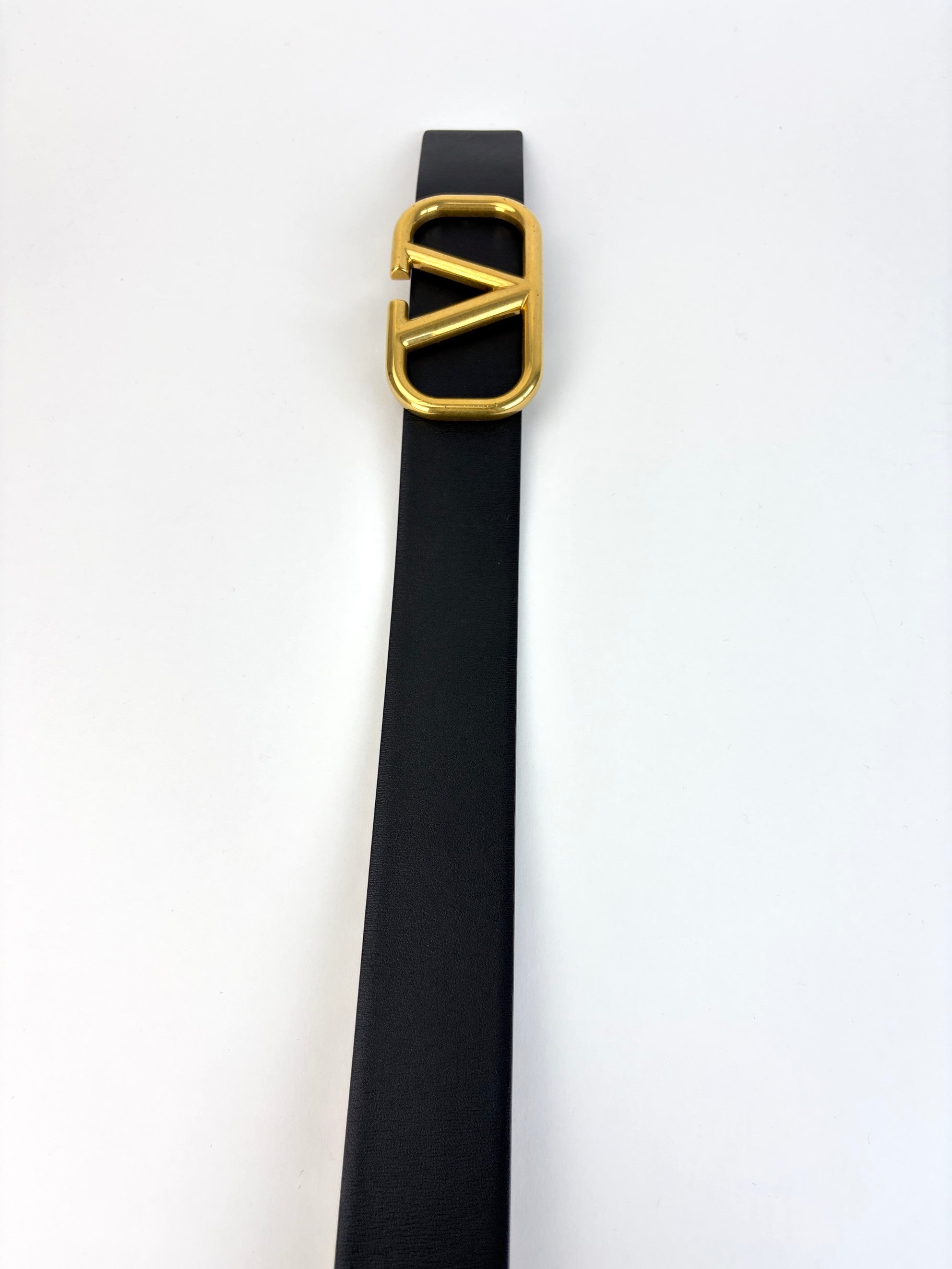 VALENTINO black/brown v logo signature reversible belt40mm