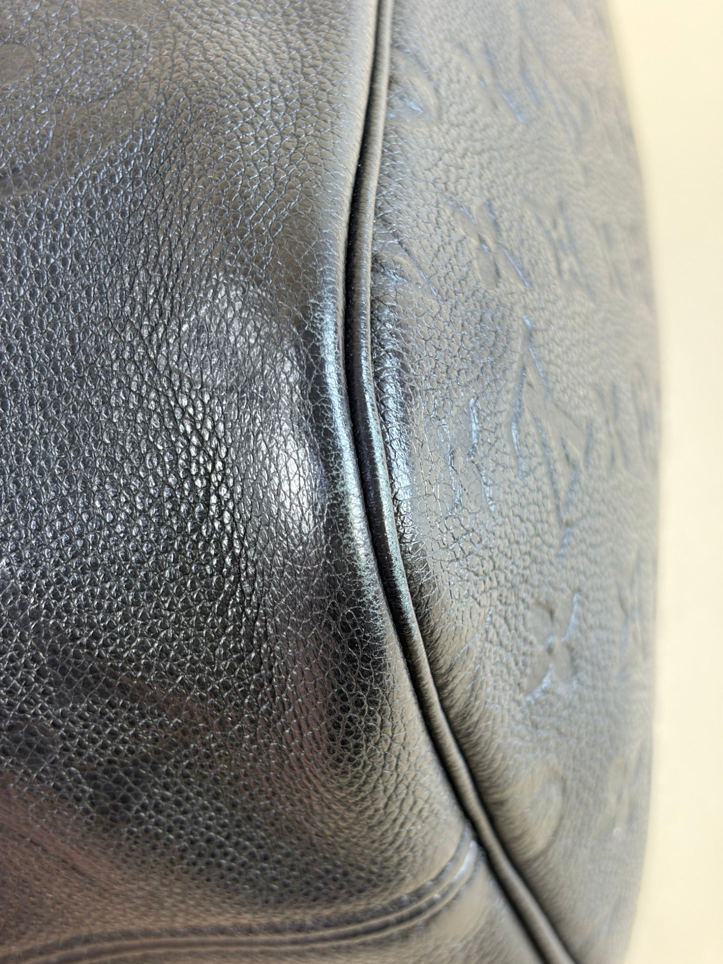 Louis Vuitton Black Monogram Empreinte Neverfull MM Bag