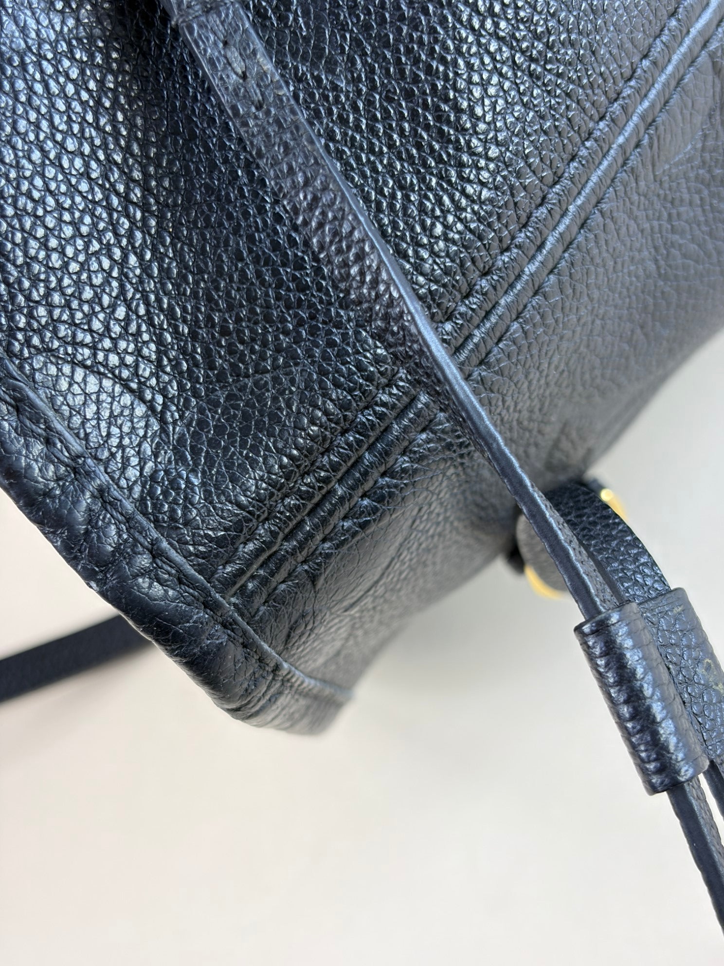 Louis Vuitton Black Monogram Empreinte Neverfull MM Bag