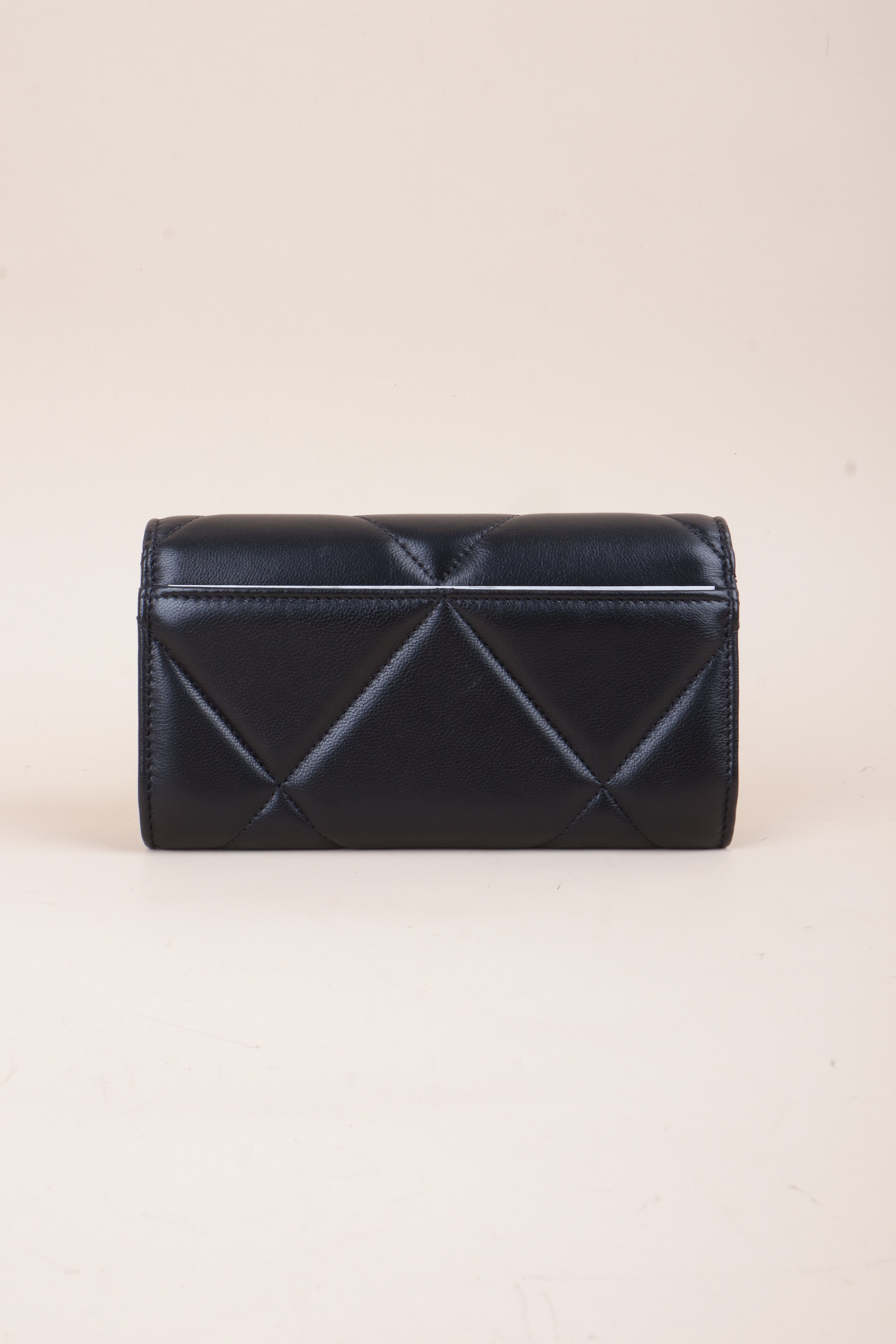 Chanel Black 19 Flap Wallet