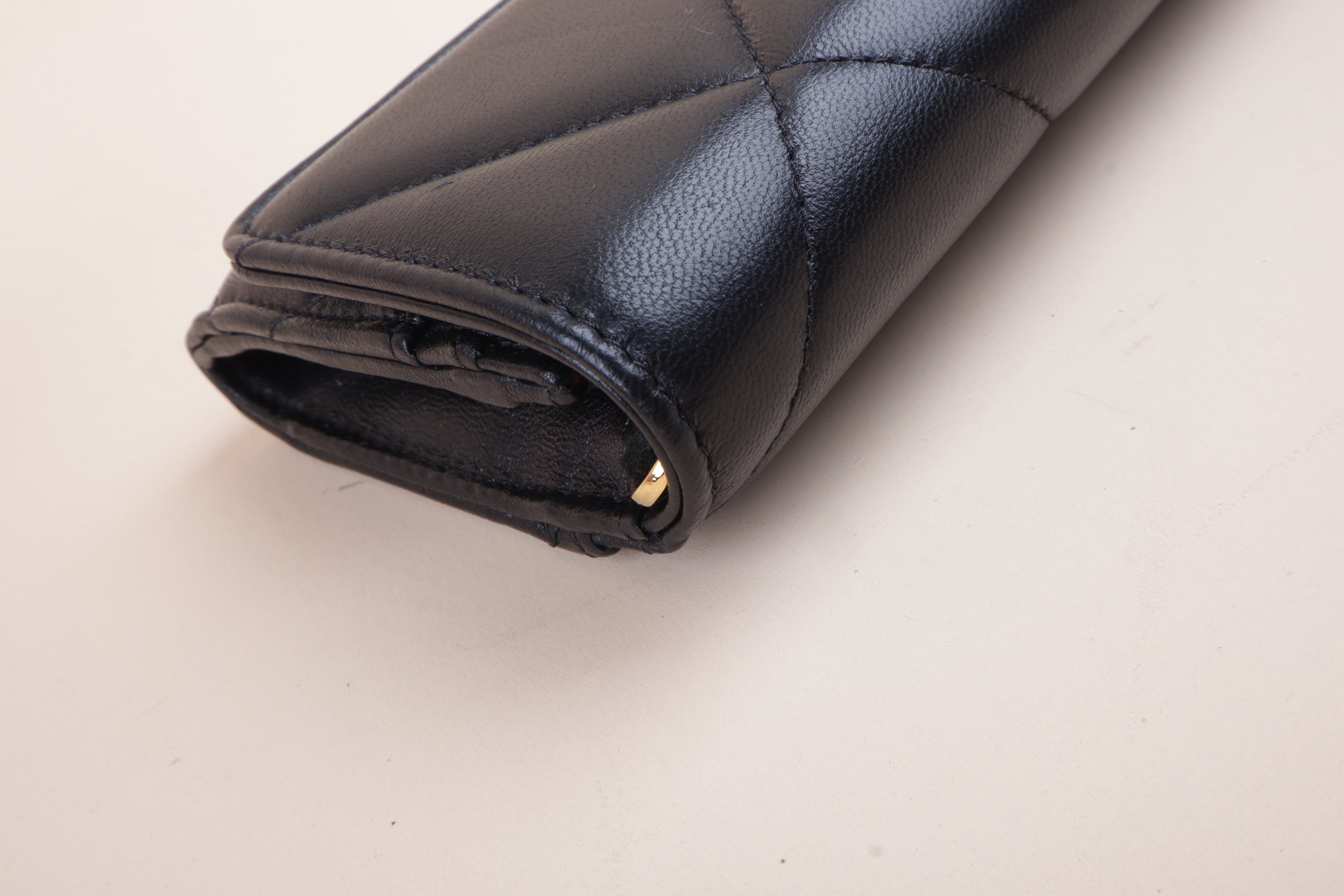 Chanel Black 19 Flap Wallet