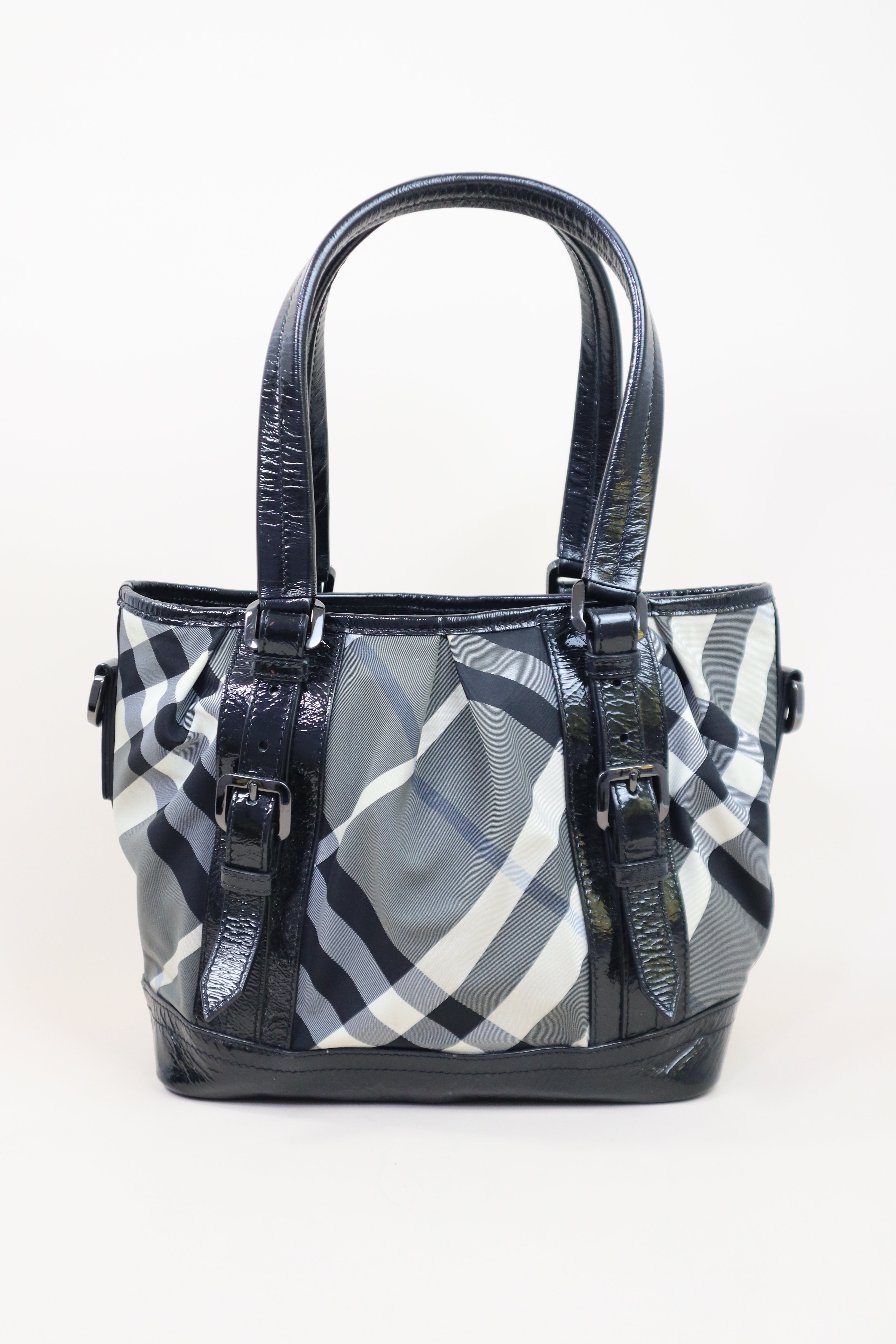 Burberry Black Beat Check Shoulder Bag