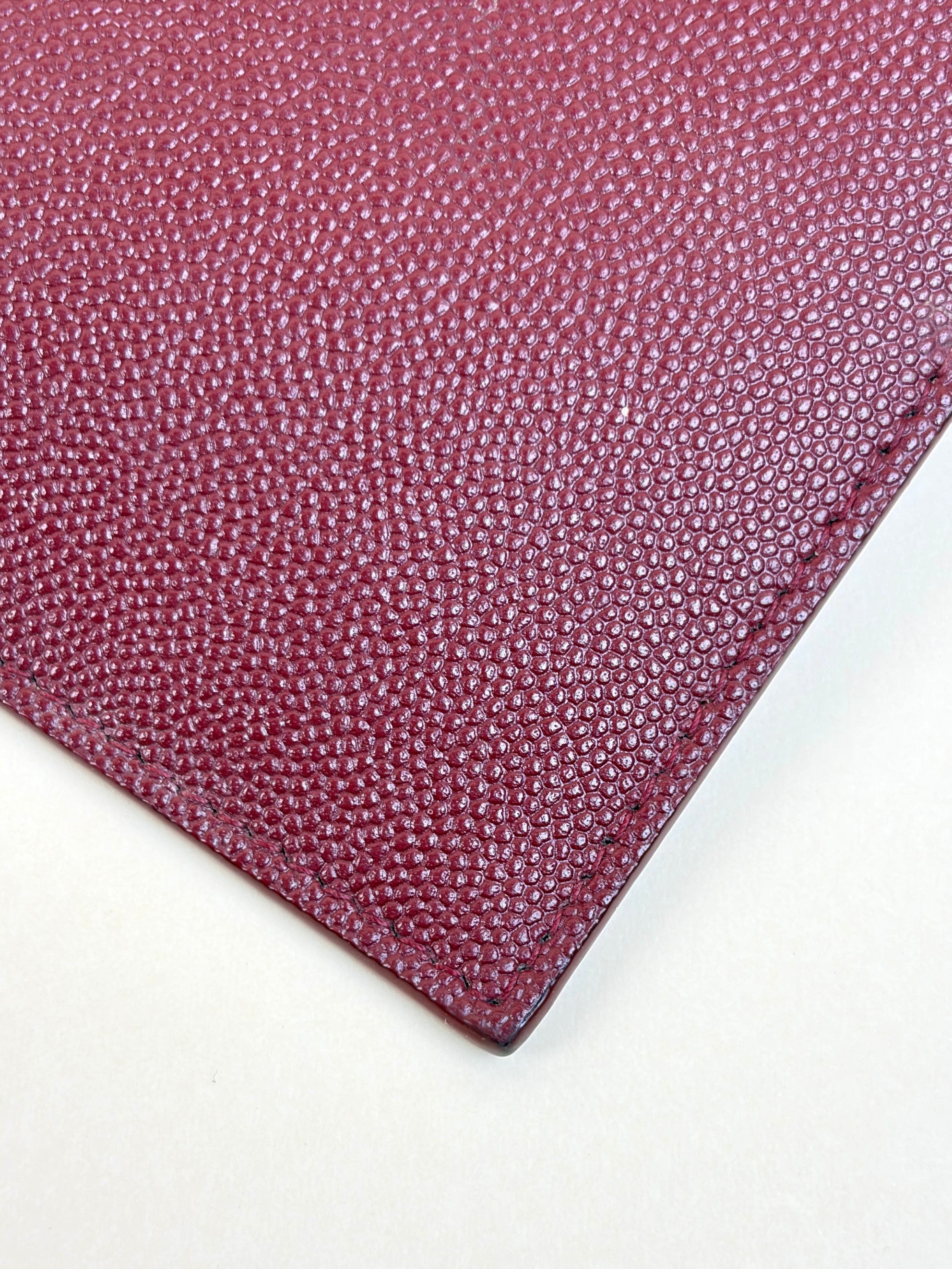 YSL burgundy leather Uptown pouch