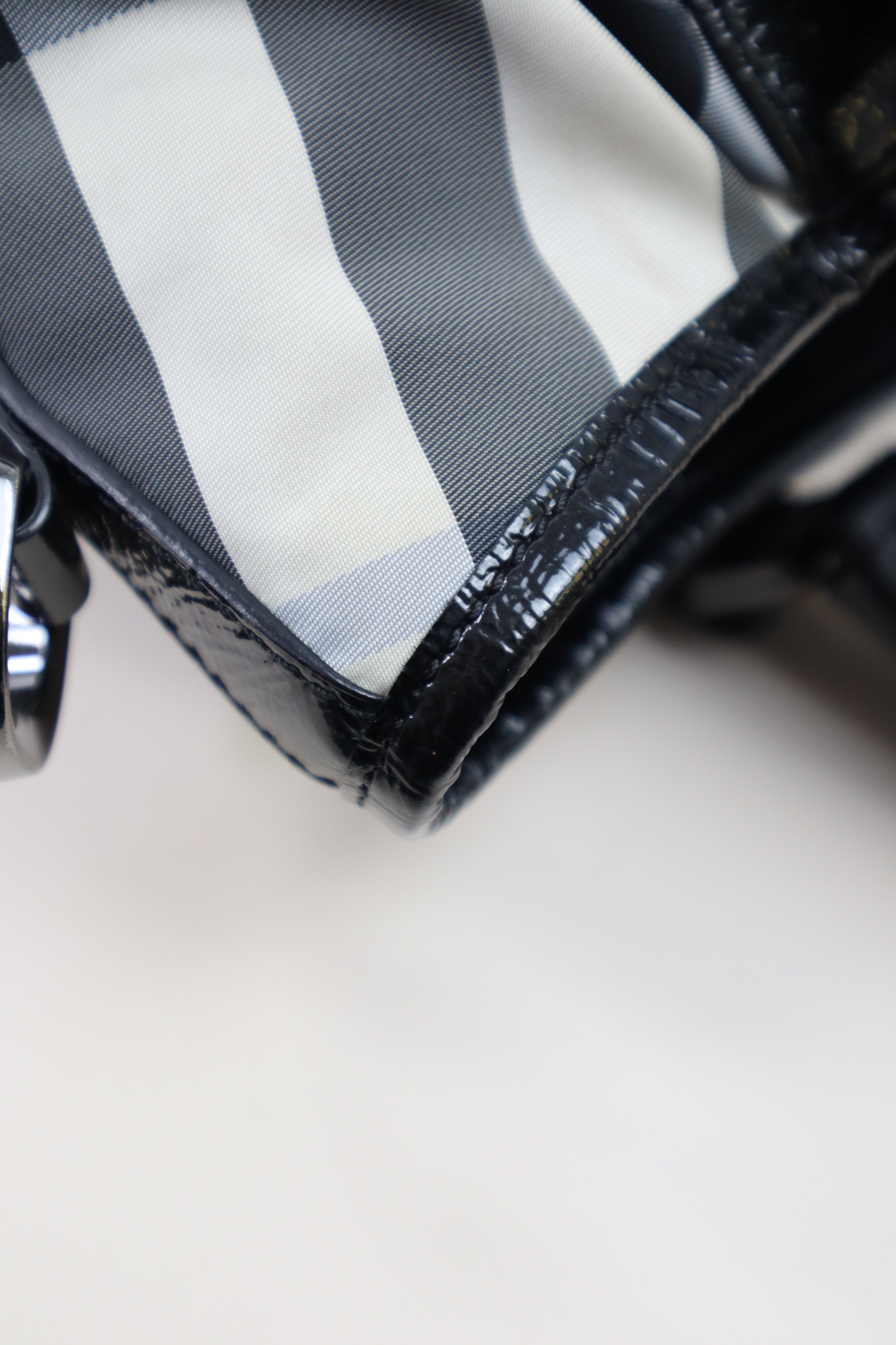 Burberry Black Beat Check Shoulder Bag