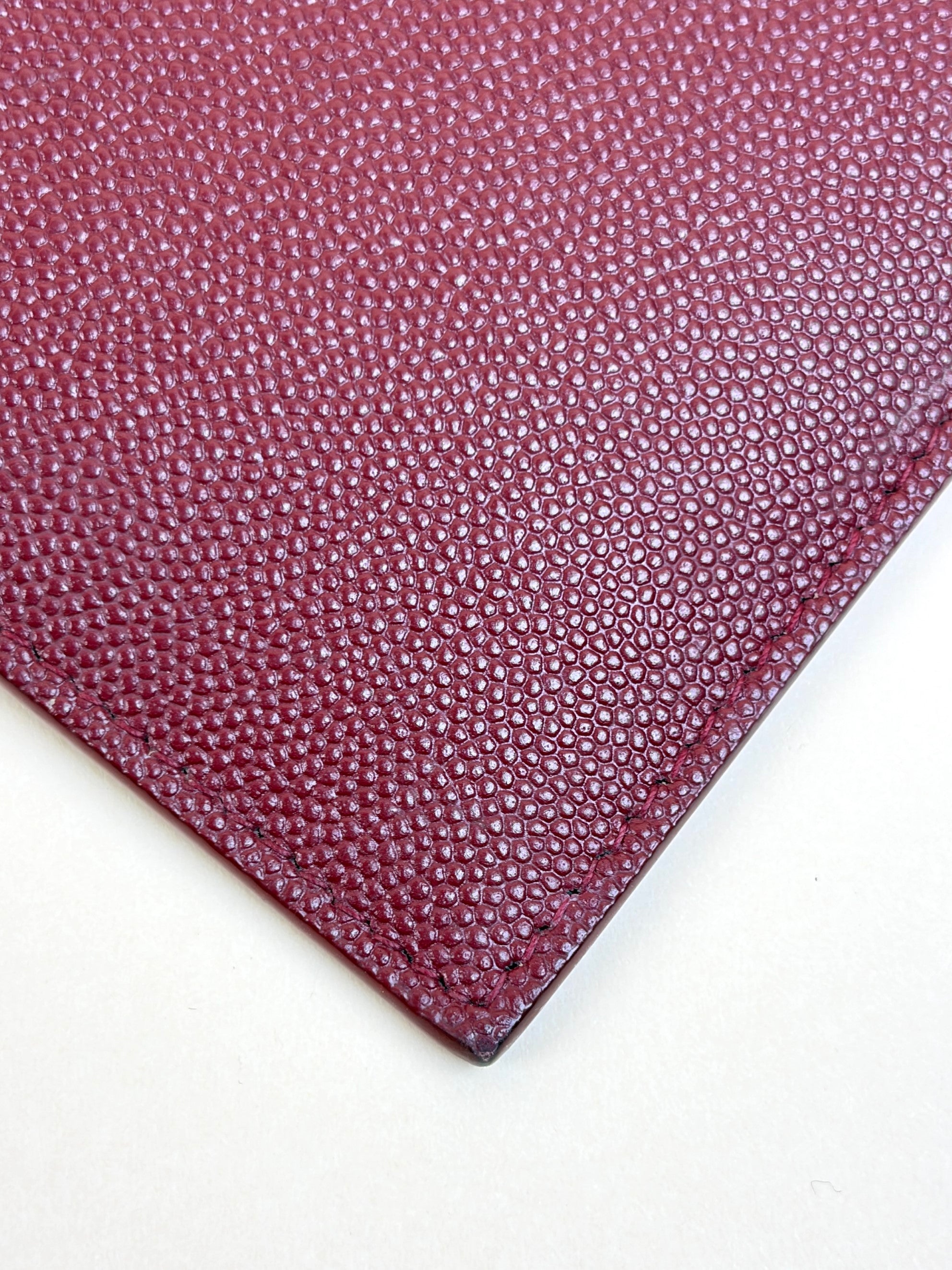 YSL burgundy leather Uptown pouch