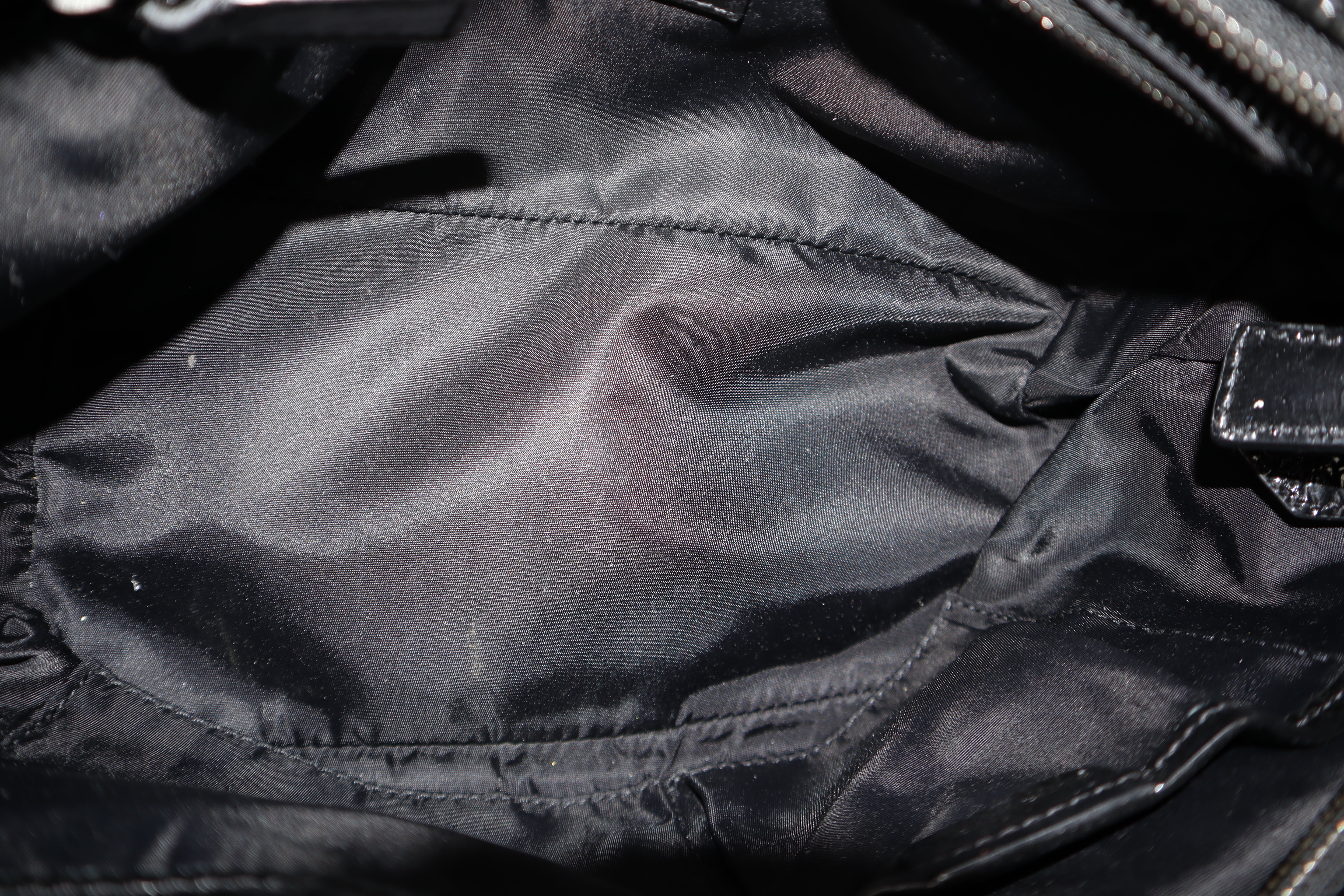 Burberry Black Beat Check Shoulder Bag
