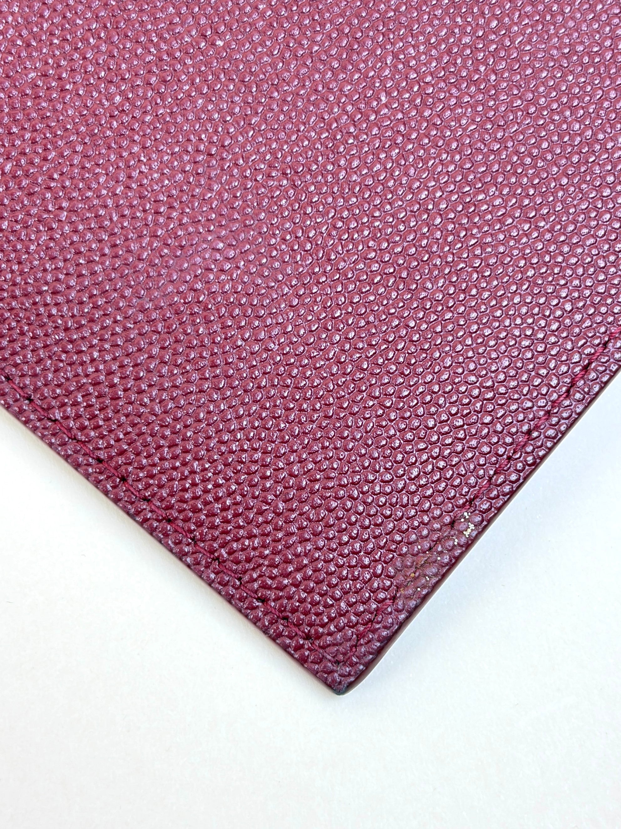 YSL burgundy leather Uptown pouch