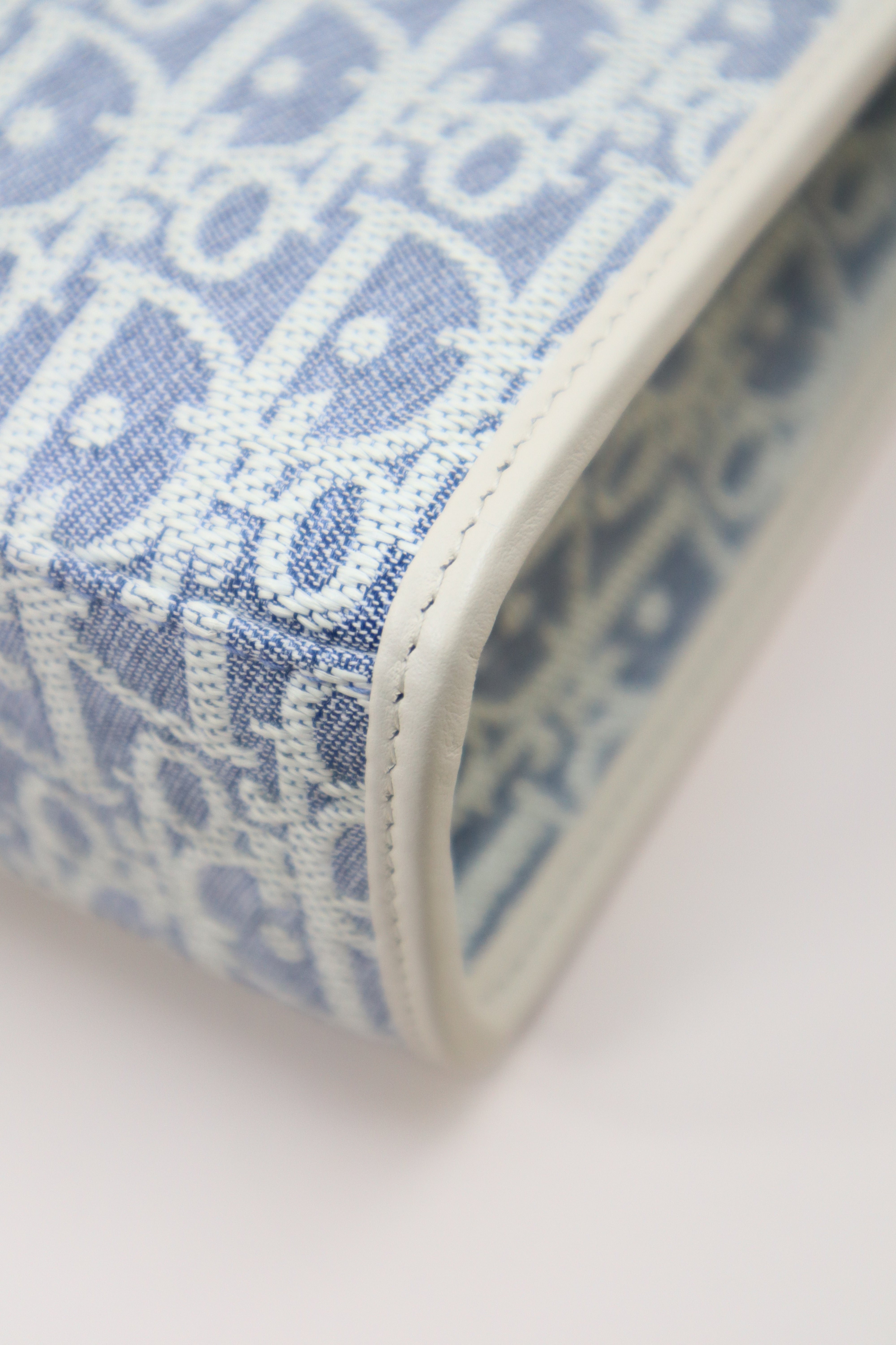 Christian Dior Blue Montaigne Oblique Denim Pouch