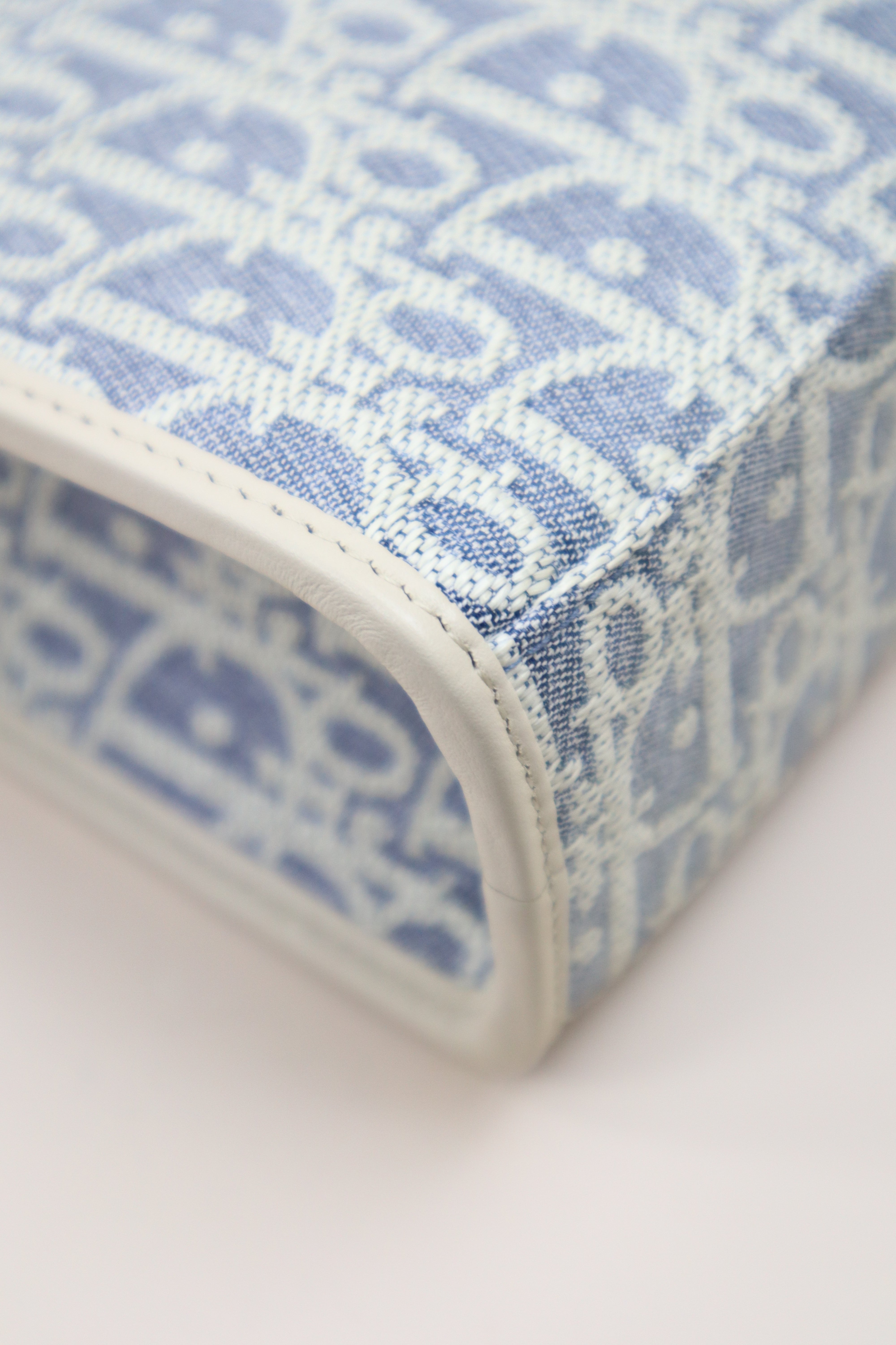 Christian Dior Blue Montaigne Oblique Denim Pouch