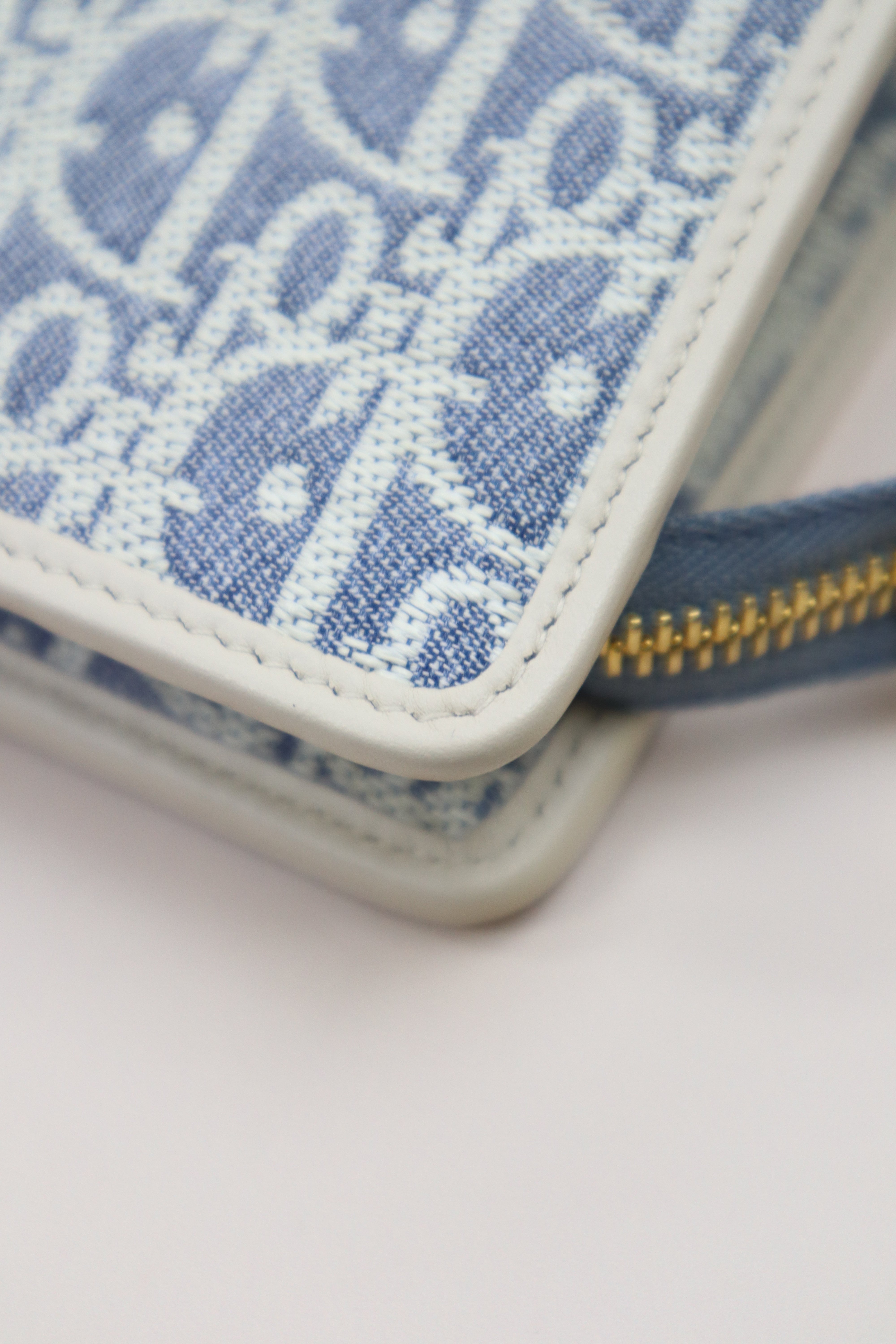 Christian Dior Blue Montaigne Oblique Denim Pouch-Pouch-Christian Dior-The Closet Egypt