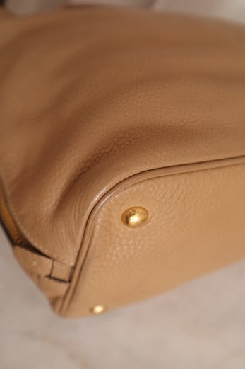 Prada Beige Vitello Daino Shoulder Bag