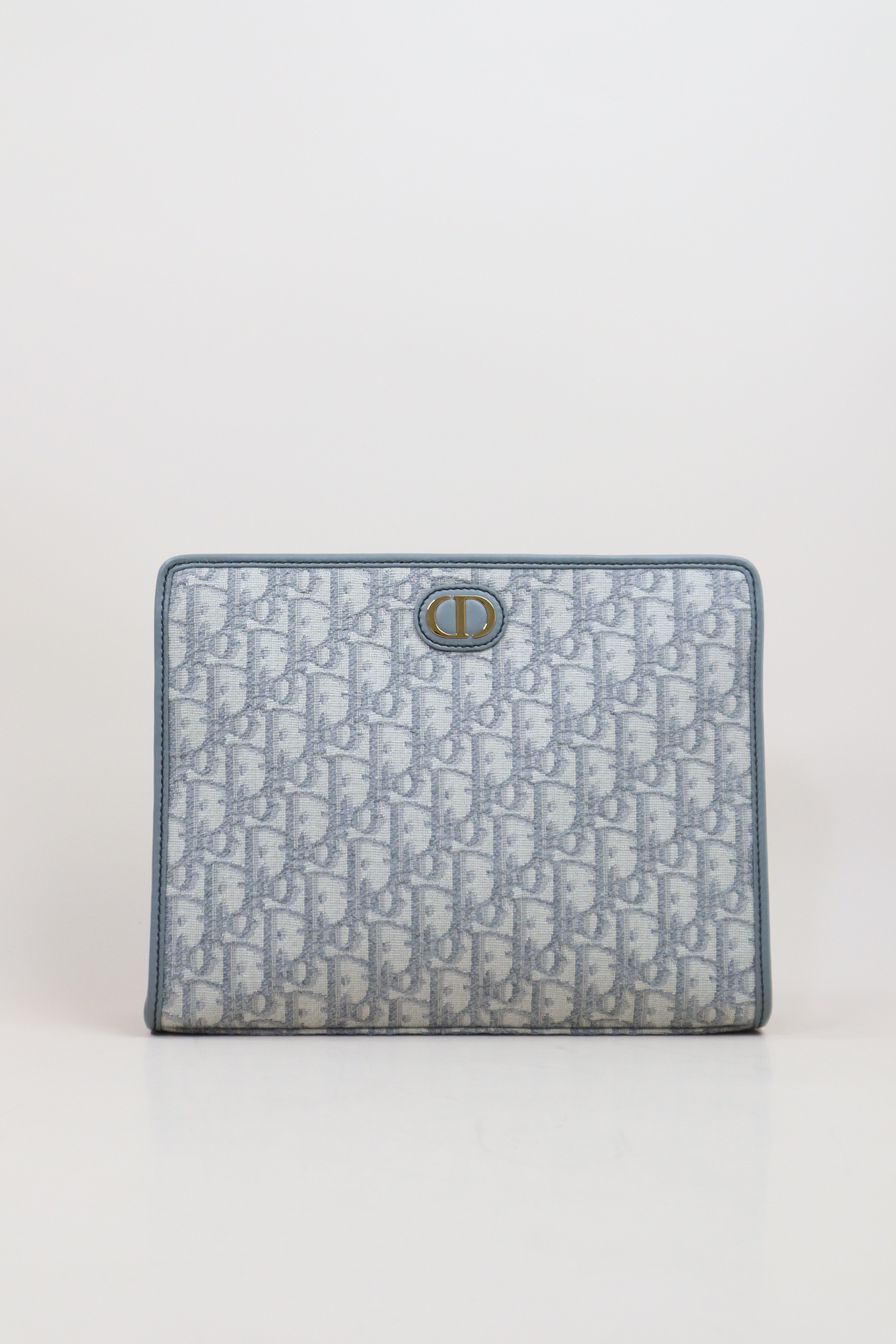 Christian Dior Grey Oblique Pouch