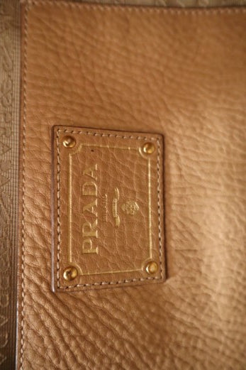 Prada Beige Vitello Daino Shoulder Bag