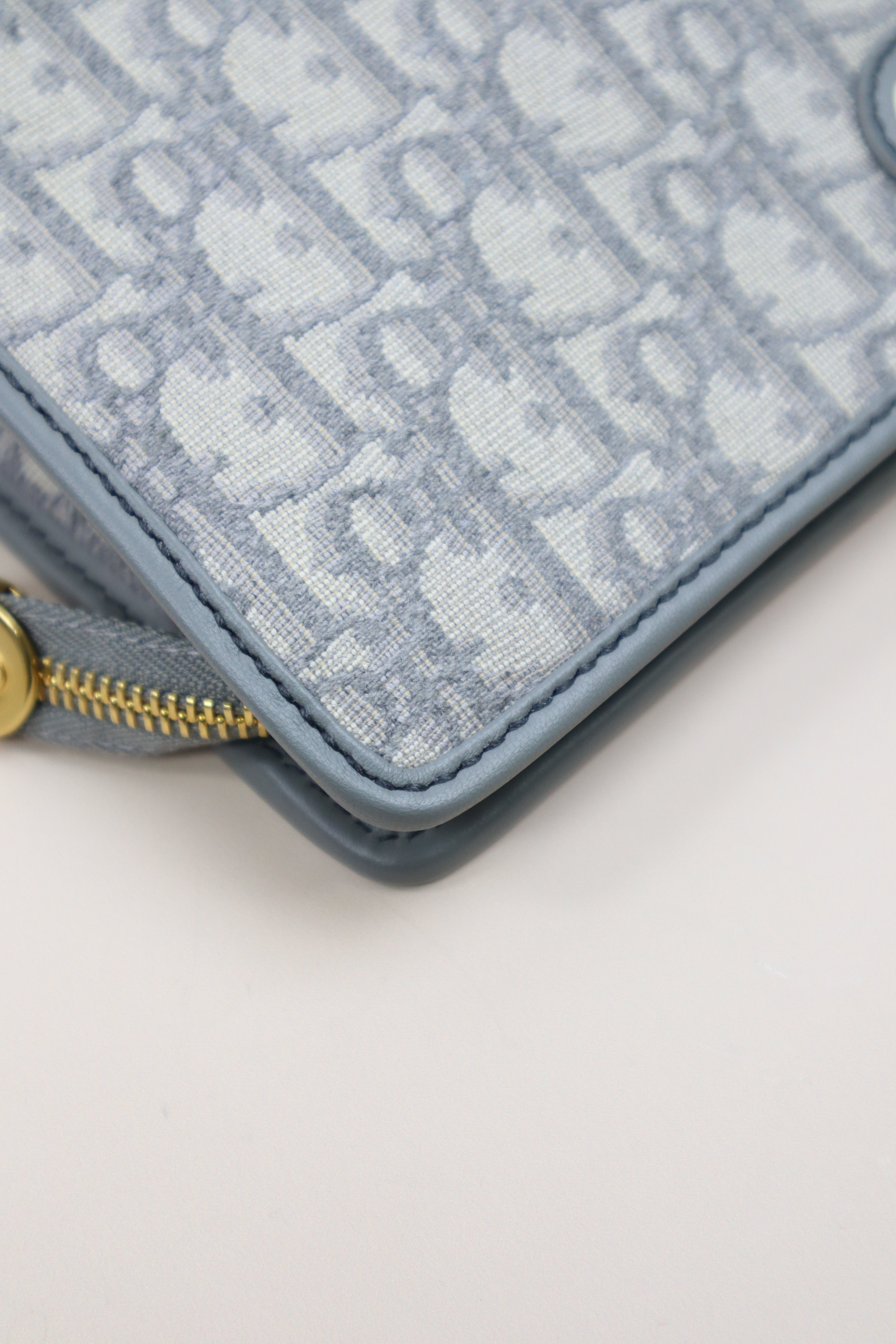 Christian Dior Grey Oblique Pouch