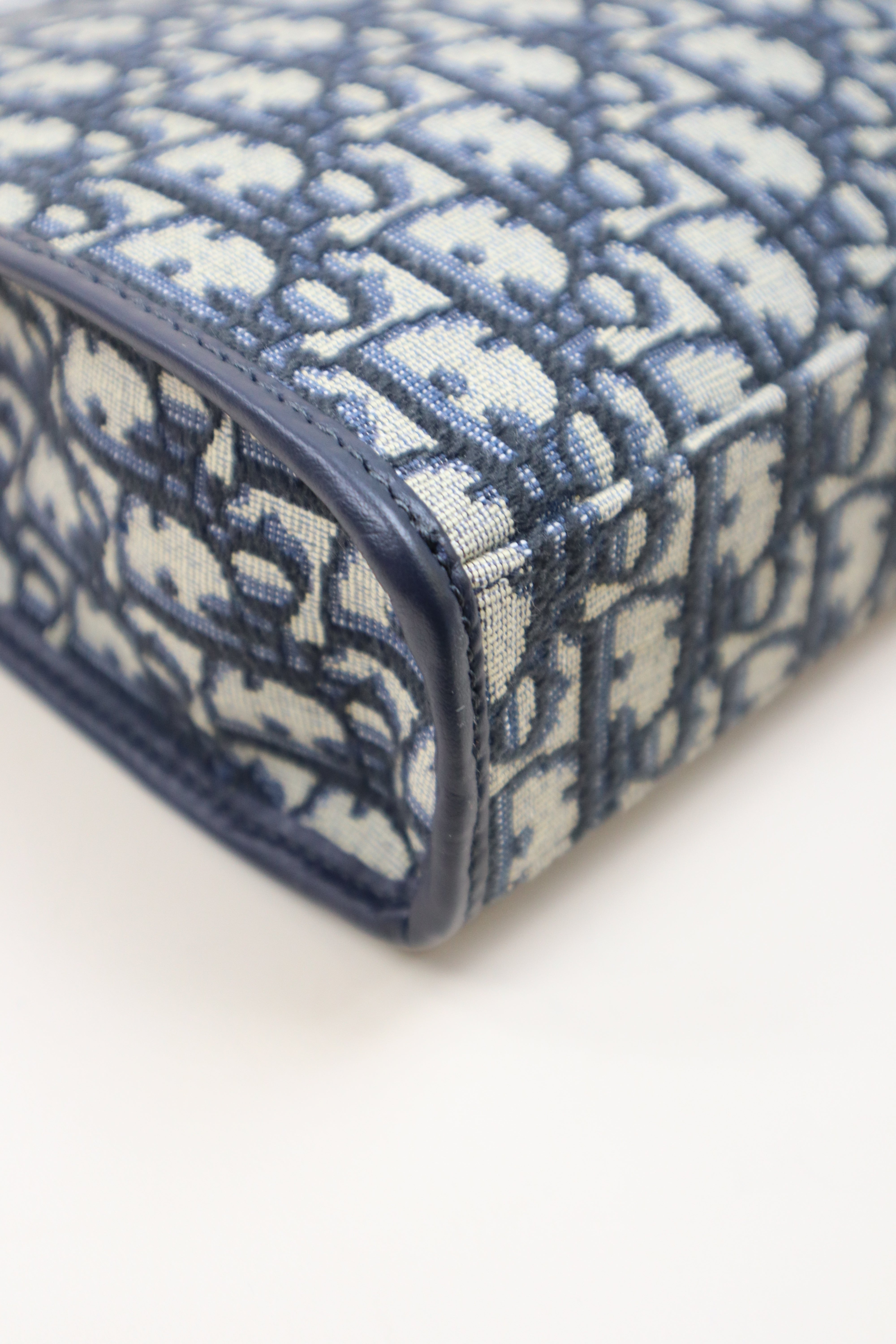 Christian Dior Blue Montaigne Oblique Pouch