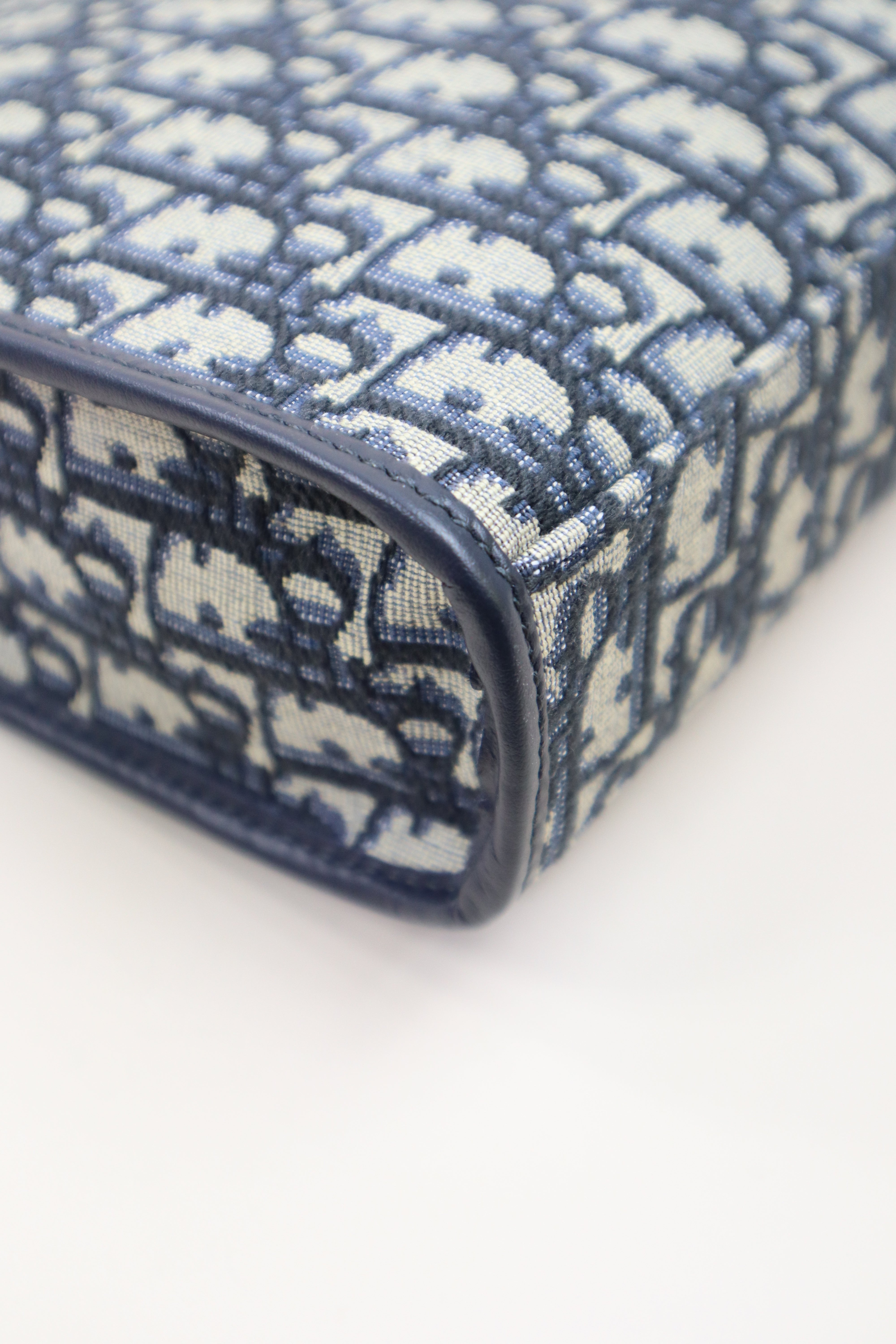 Christian Dior Blue Montaigne Oblique Pouch