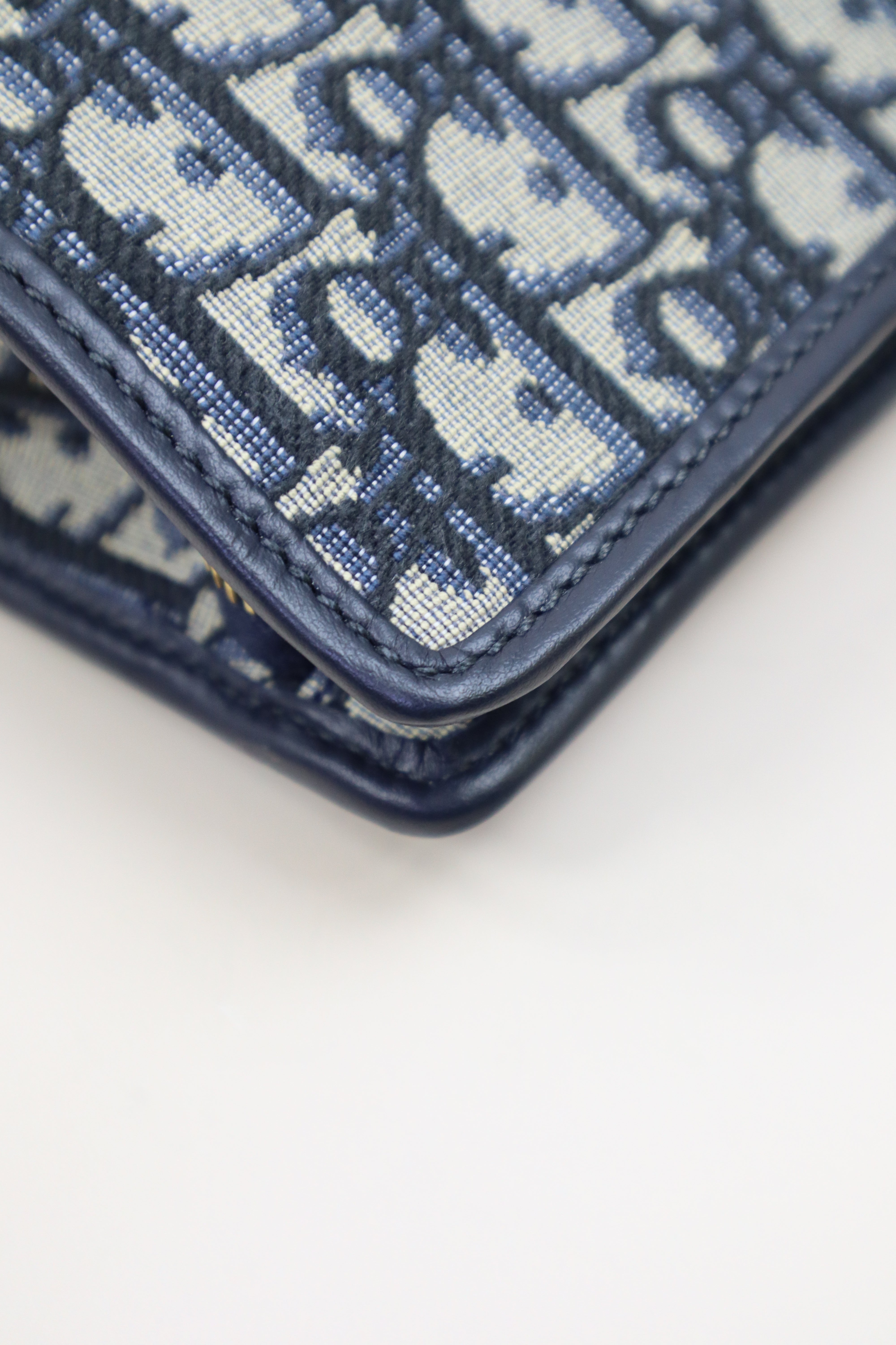 Christian Dior Blue Montaigne Oblique Pouch