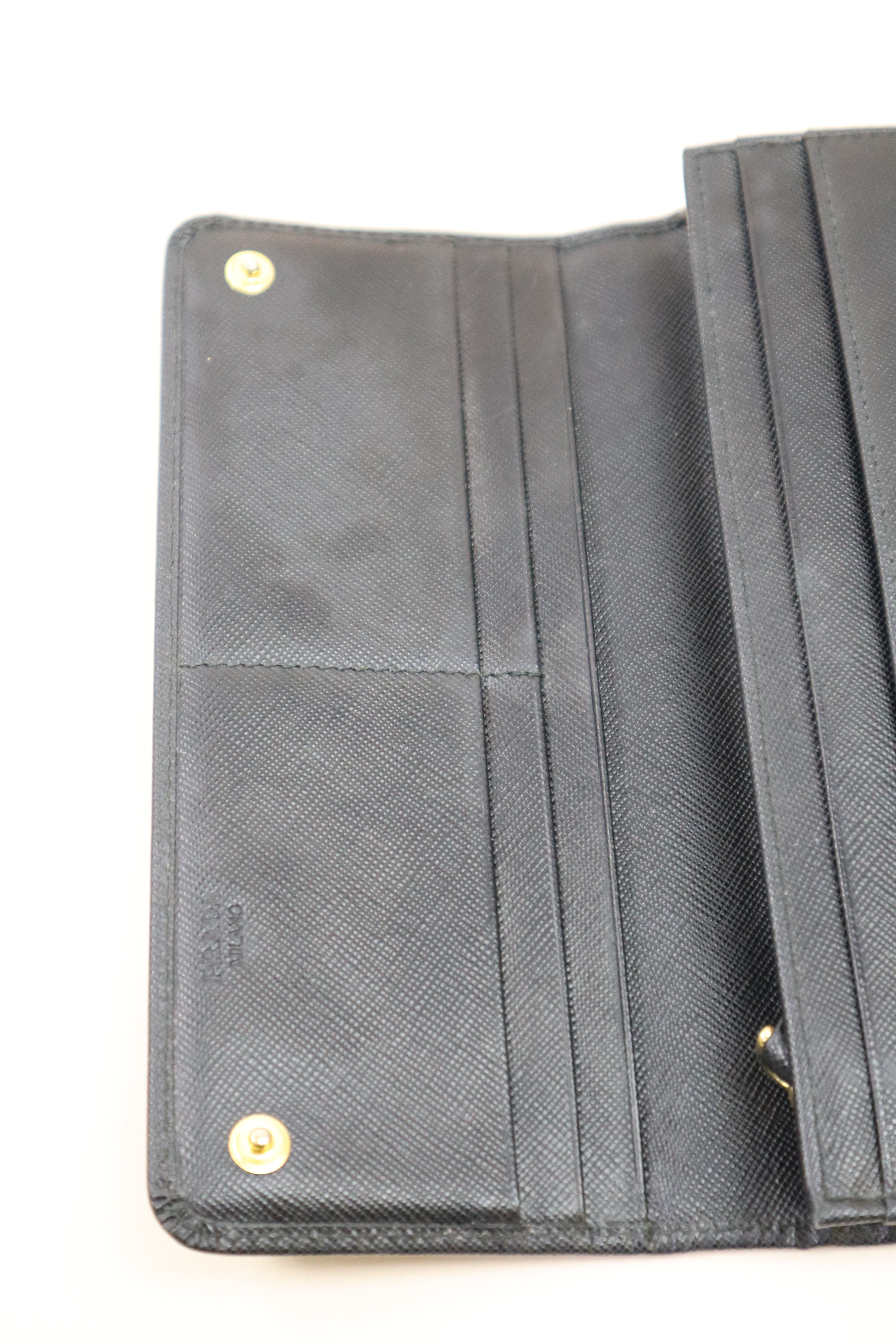 Prada Black Long Wallet-Wallet-Prada-The Closet Egypt