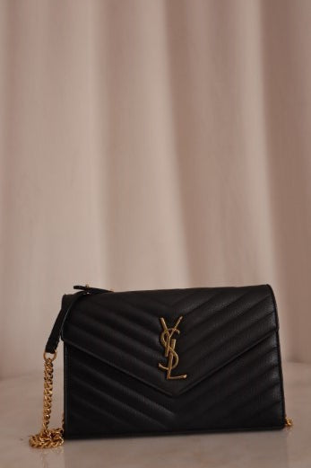 YSL Black Classic Cassandre WOC-Wallet Chain-YSL-The Closet Egypt