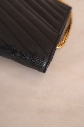 YSL Black Classic Cassandre WOC-Wallet Chain-YSL-The Closet Egypt