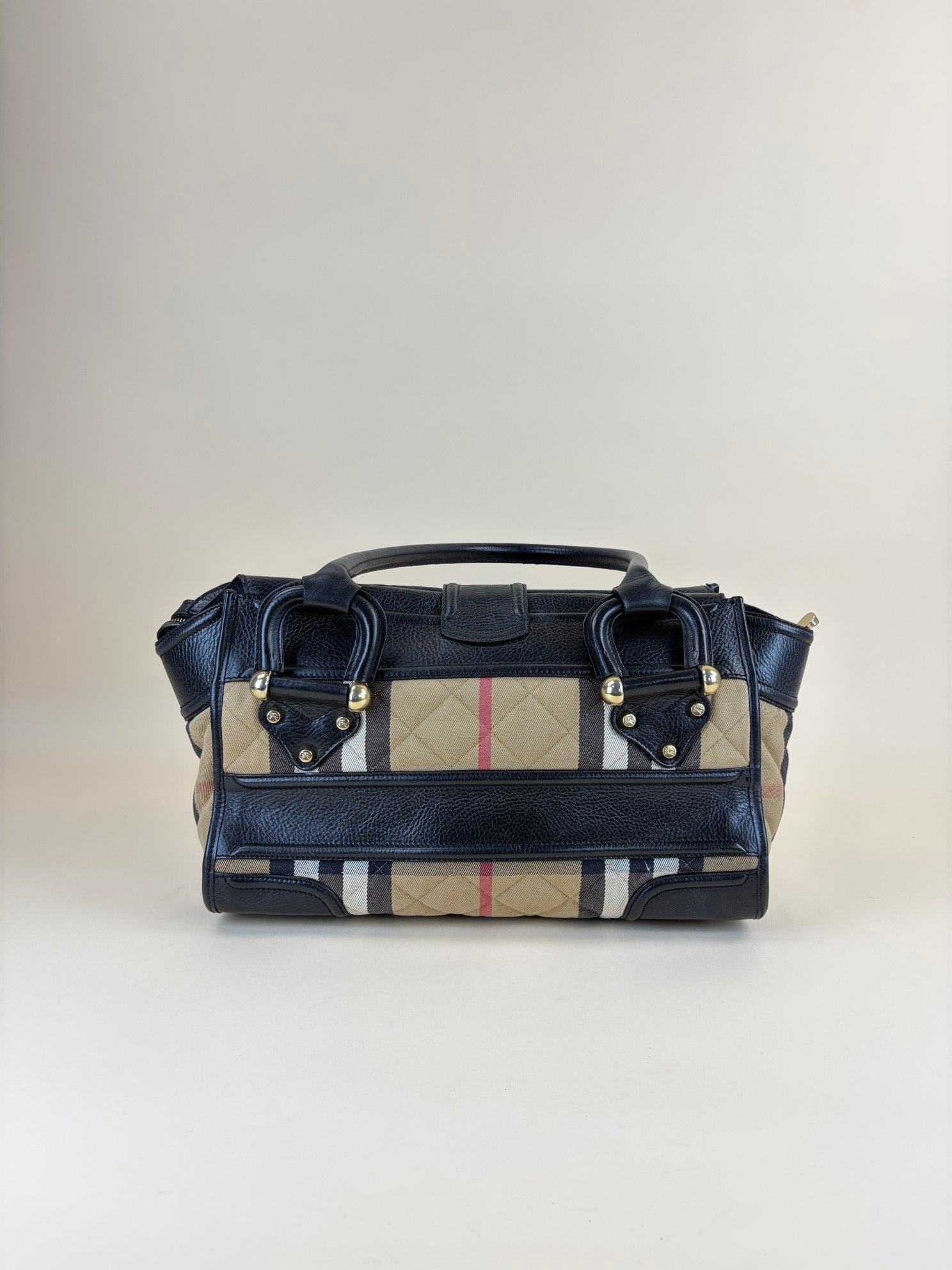 Burberry Black Manor house check Tote Bag