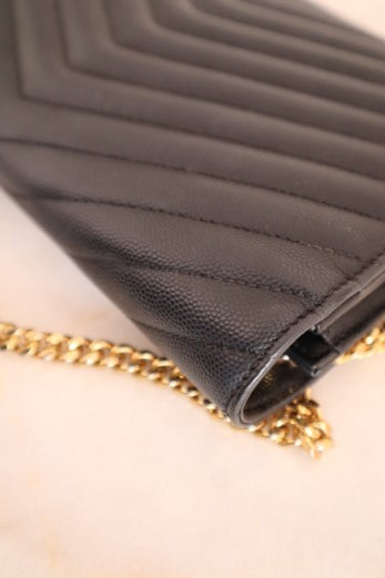 YSL Black Classic Cassandre WOC-Wallet Chain-YSL-The Closet Egypt