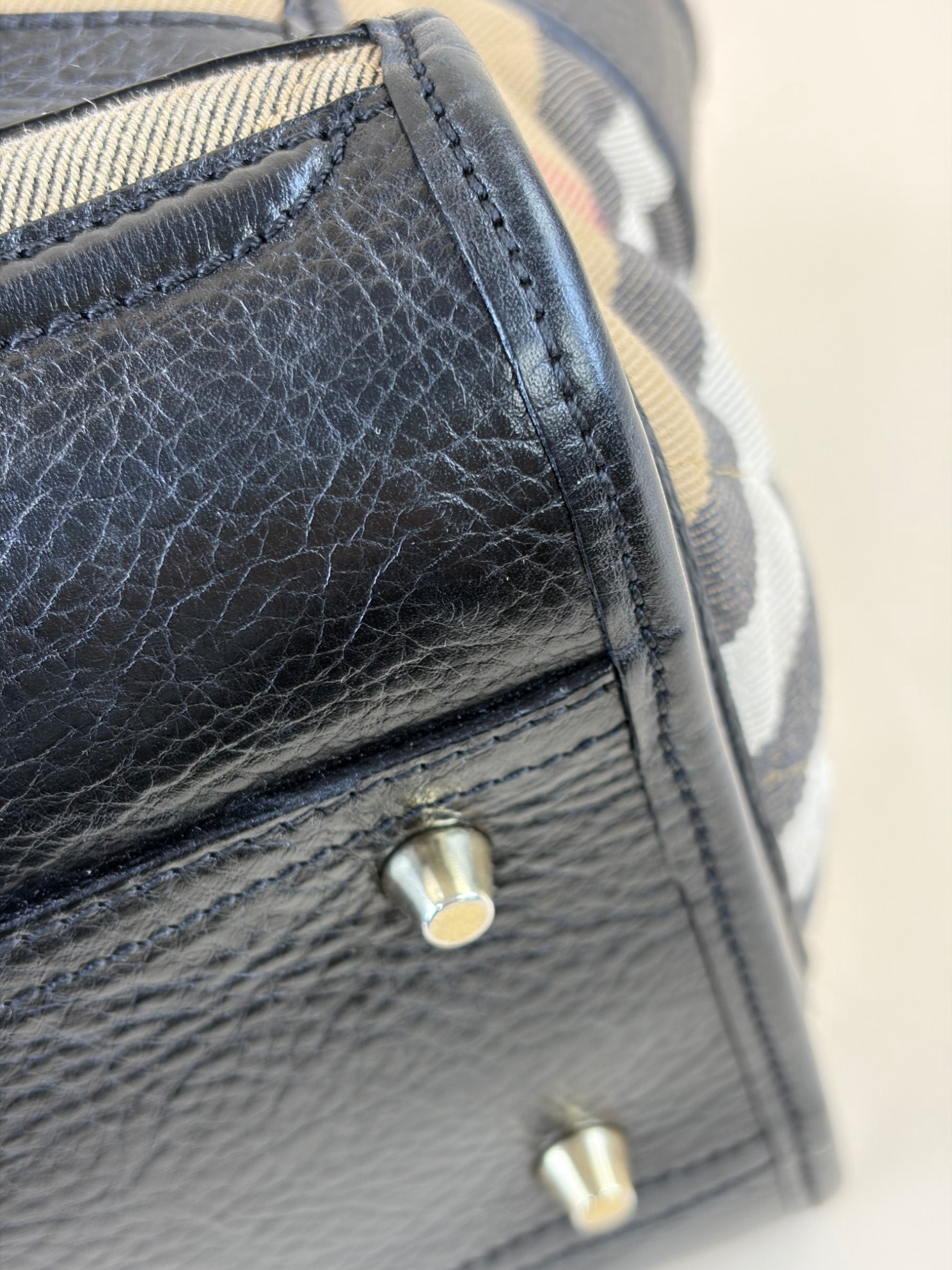 Burberry Black Manor house check Tote Bag