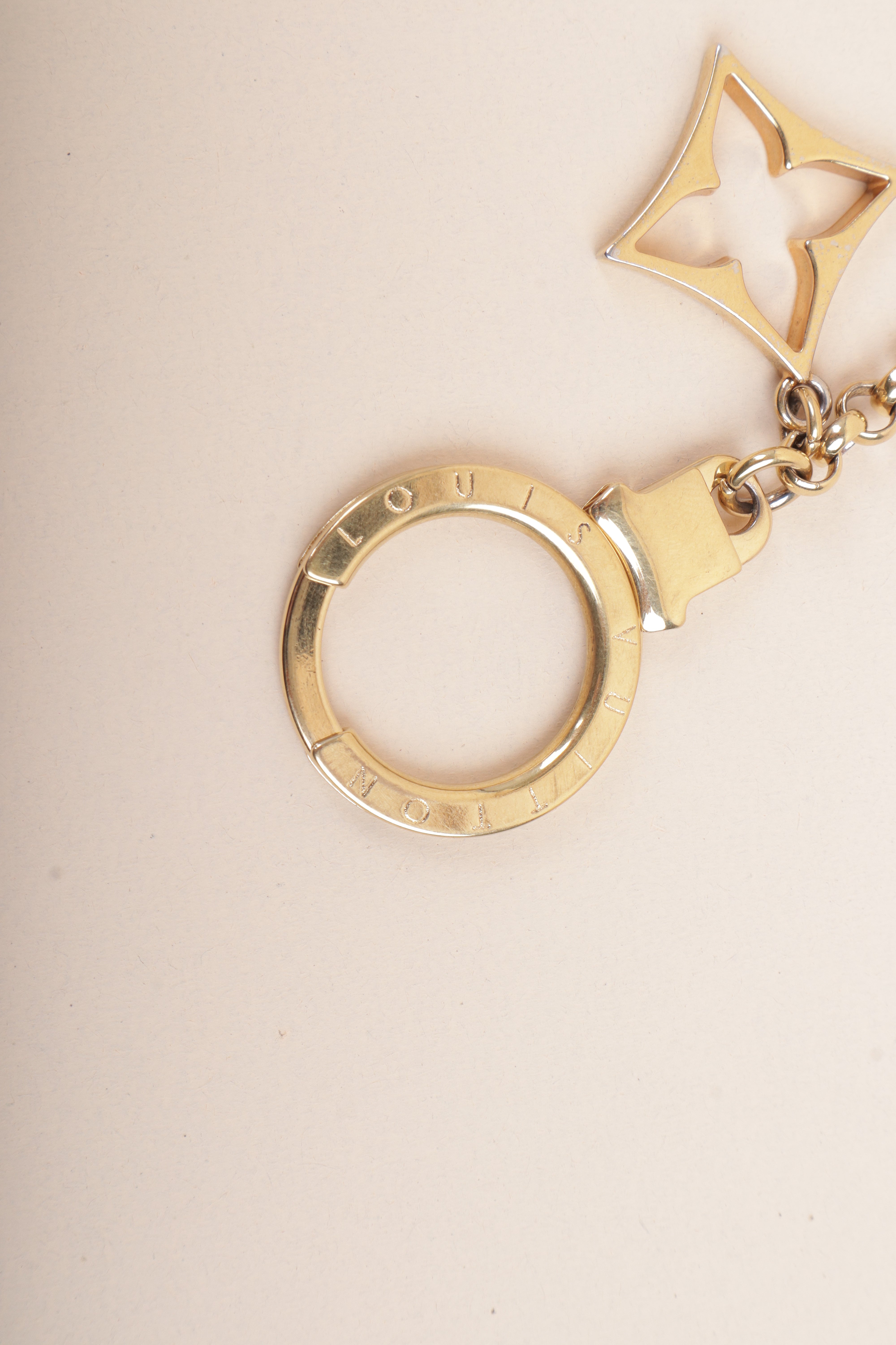 Louis Vuitton Gold Fleur De Monogram Bag Charm Chain