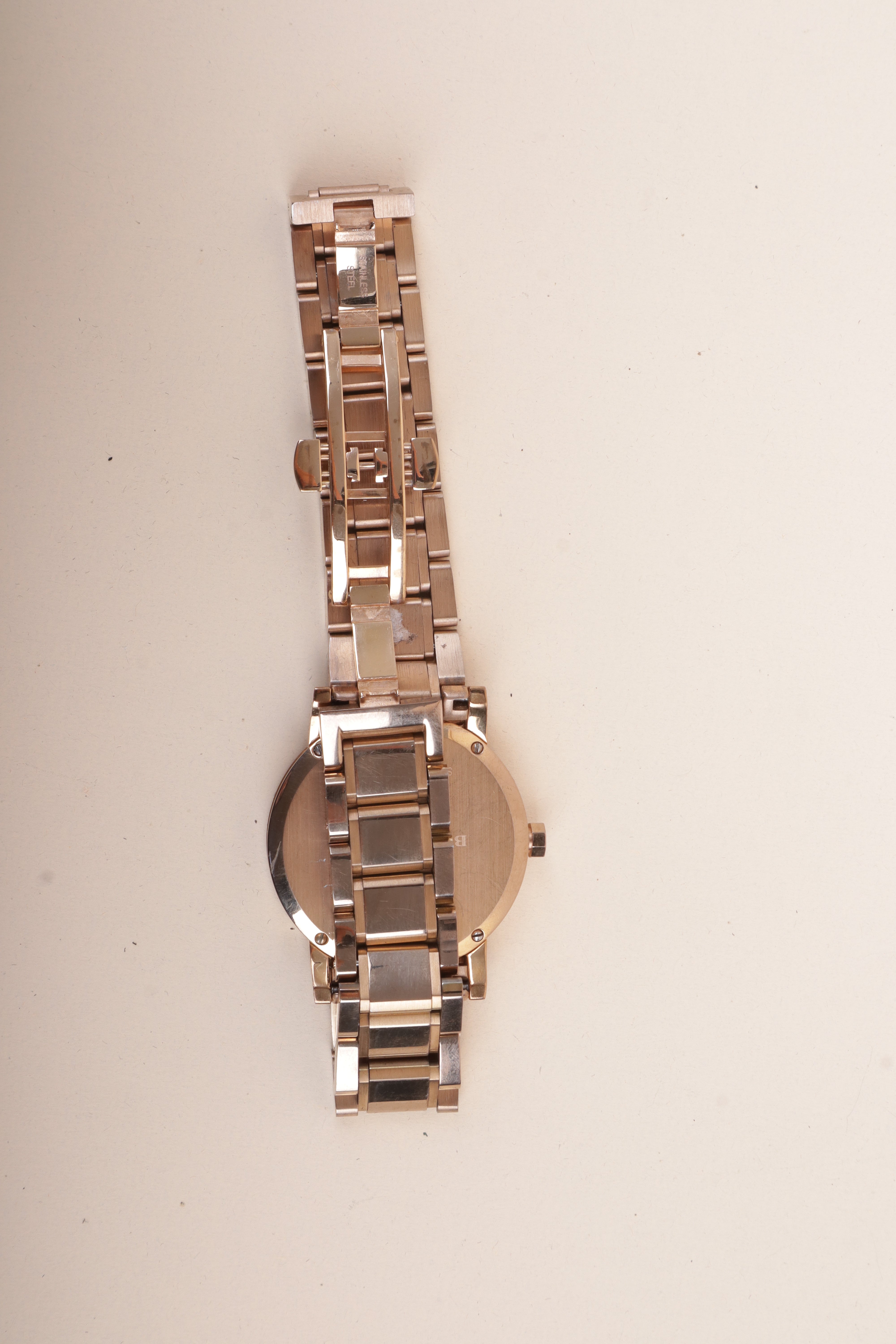 Burberry Stainless Steel Rose Gold Tone Unisex Watch