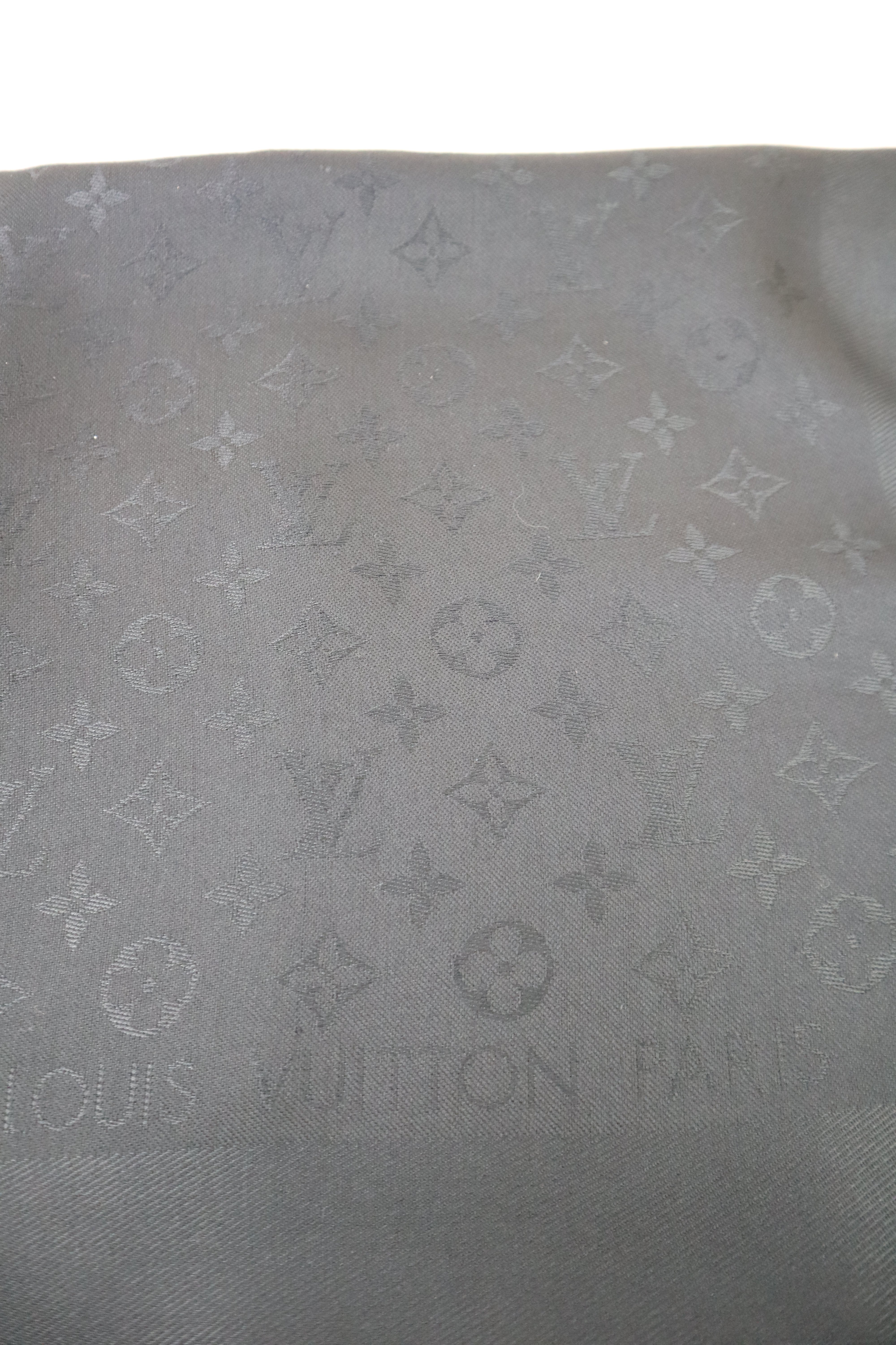 Louis Vuitton Black Monogram Scarf
