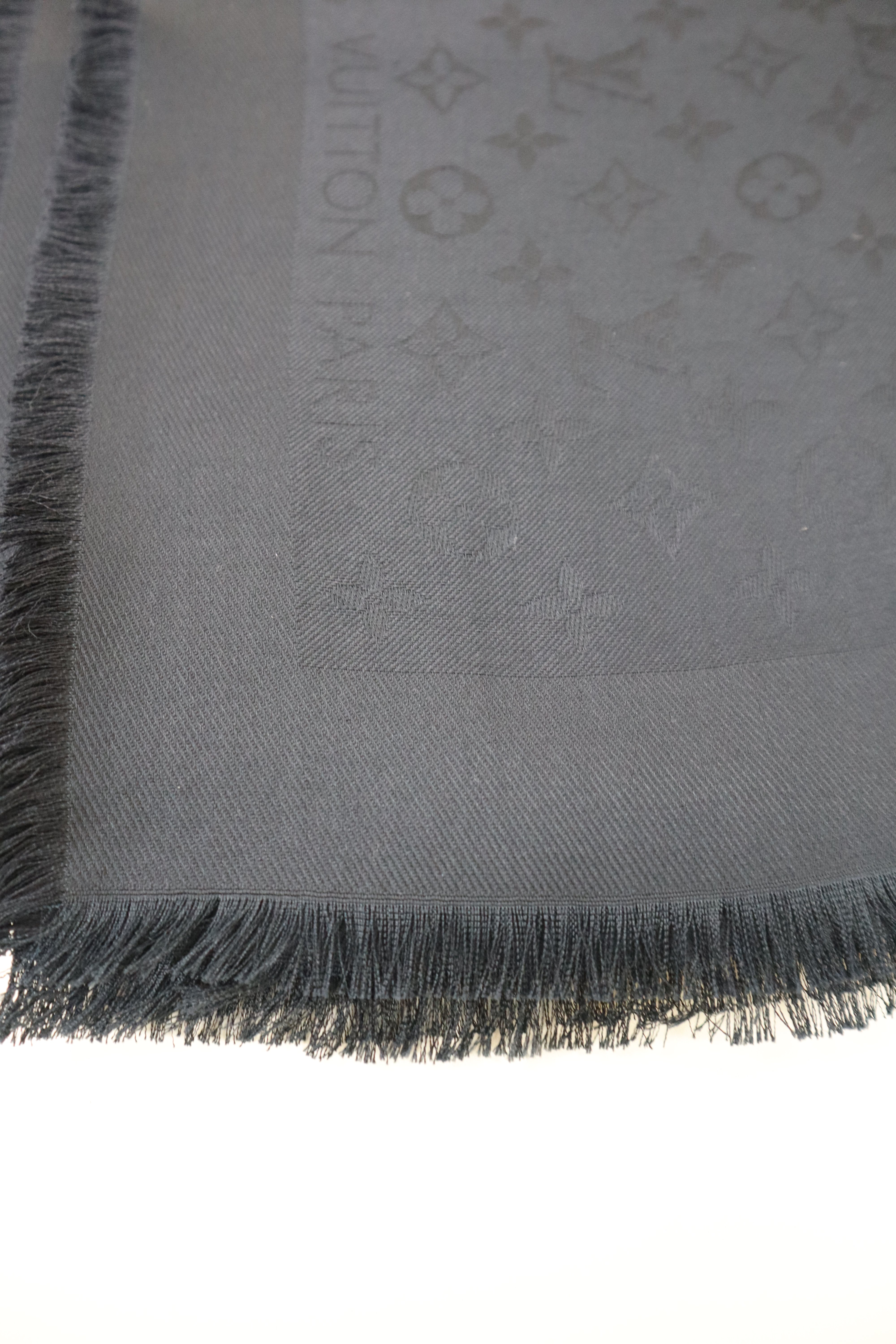 Louis Vuitton Black Monogram Scarf