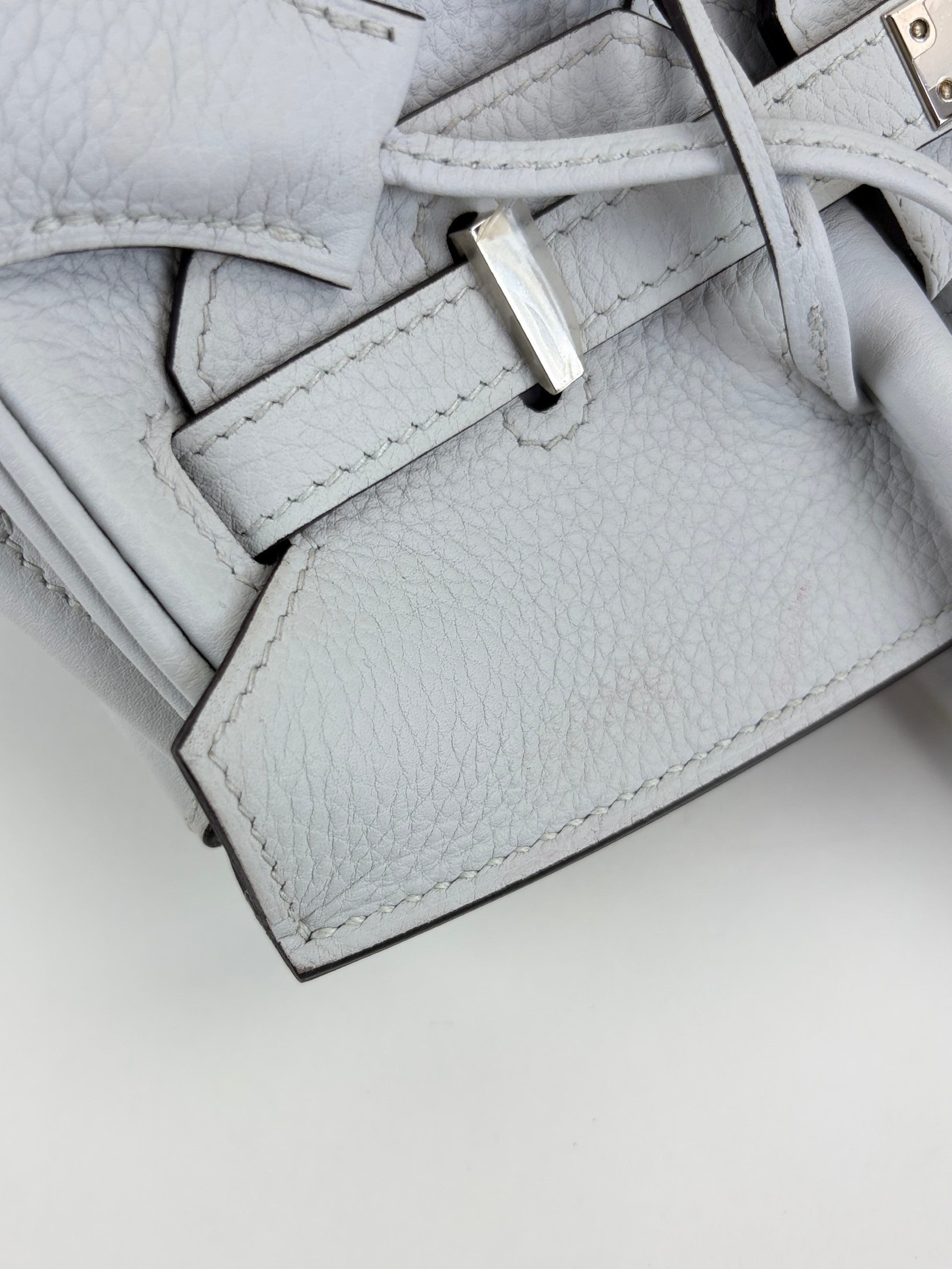 Hermes gris Perle Togo leather Birkin 25 bag