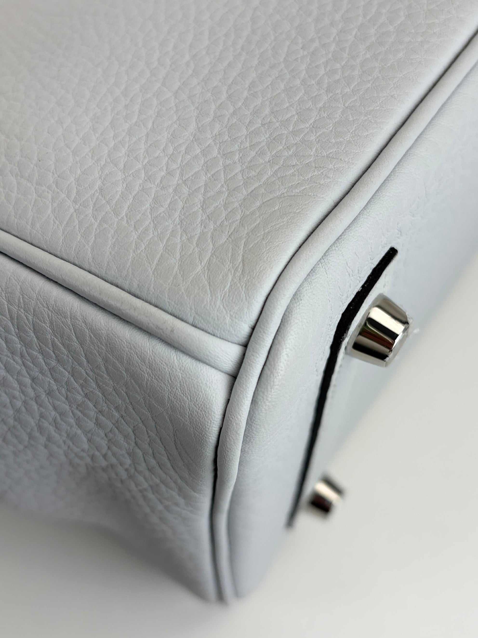 Hermes gris Perle Togo leather Birkin 25 bag