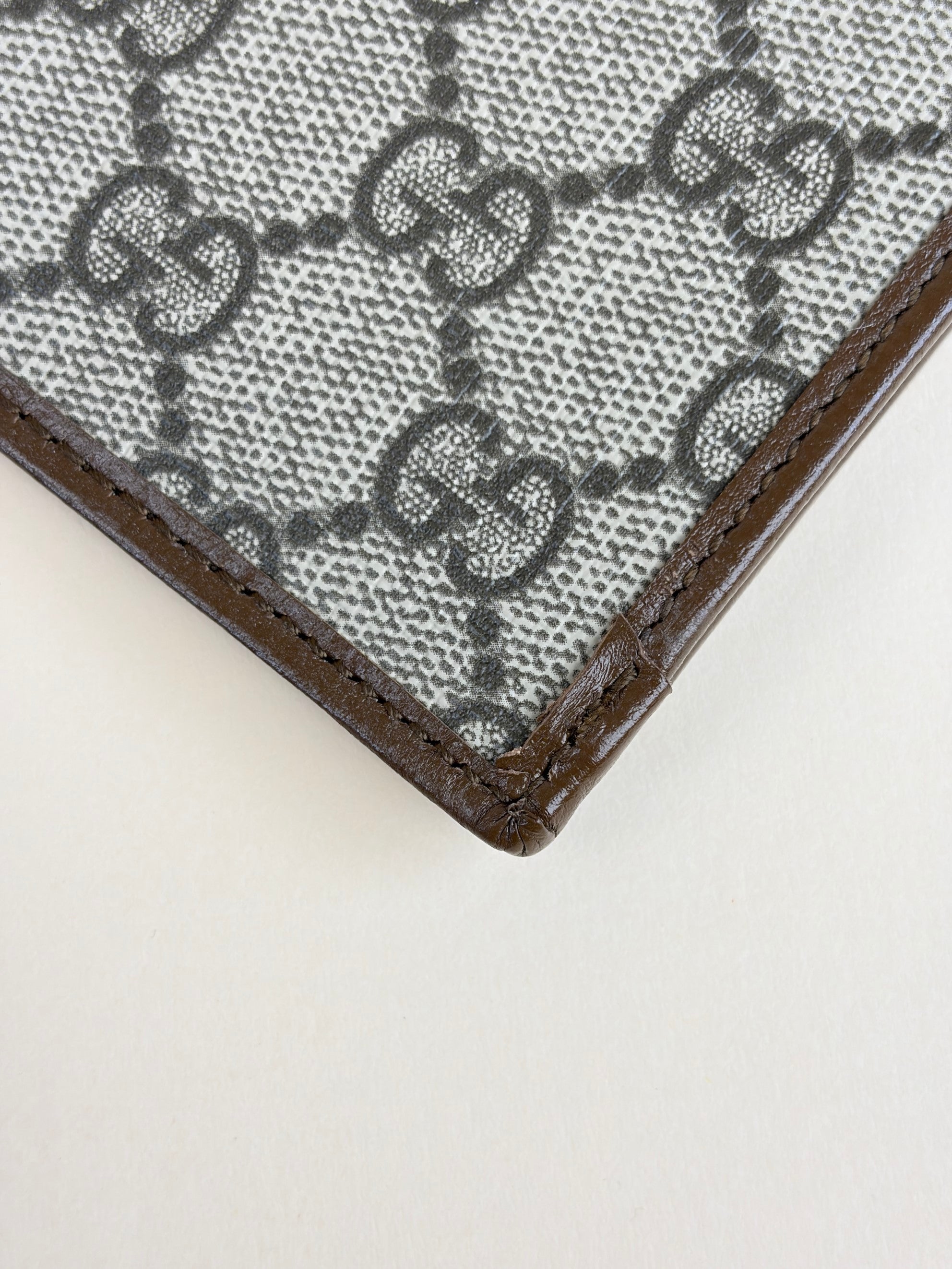 Gucci Brown GG Zip Pouch with Holder