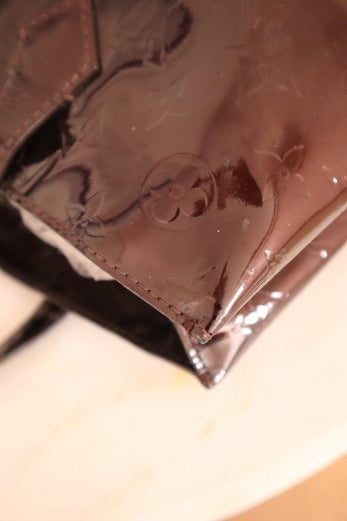 Louis Vuitton Burgundy Monogram Vernis Wilshire PM Tote Bag-handbag-Louis Vuitton-The Closet Egypt