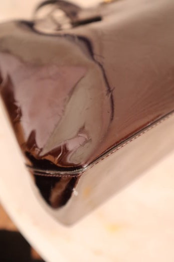 Louis Vuitton Burgundy Monogram Vernis Wilshire PM Tote Bag-handbag-Louis Vuitton-The Closet Egypt