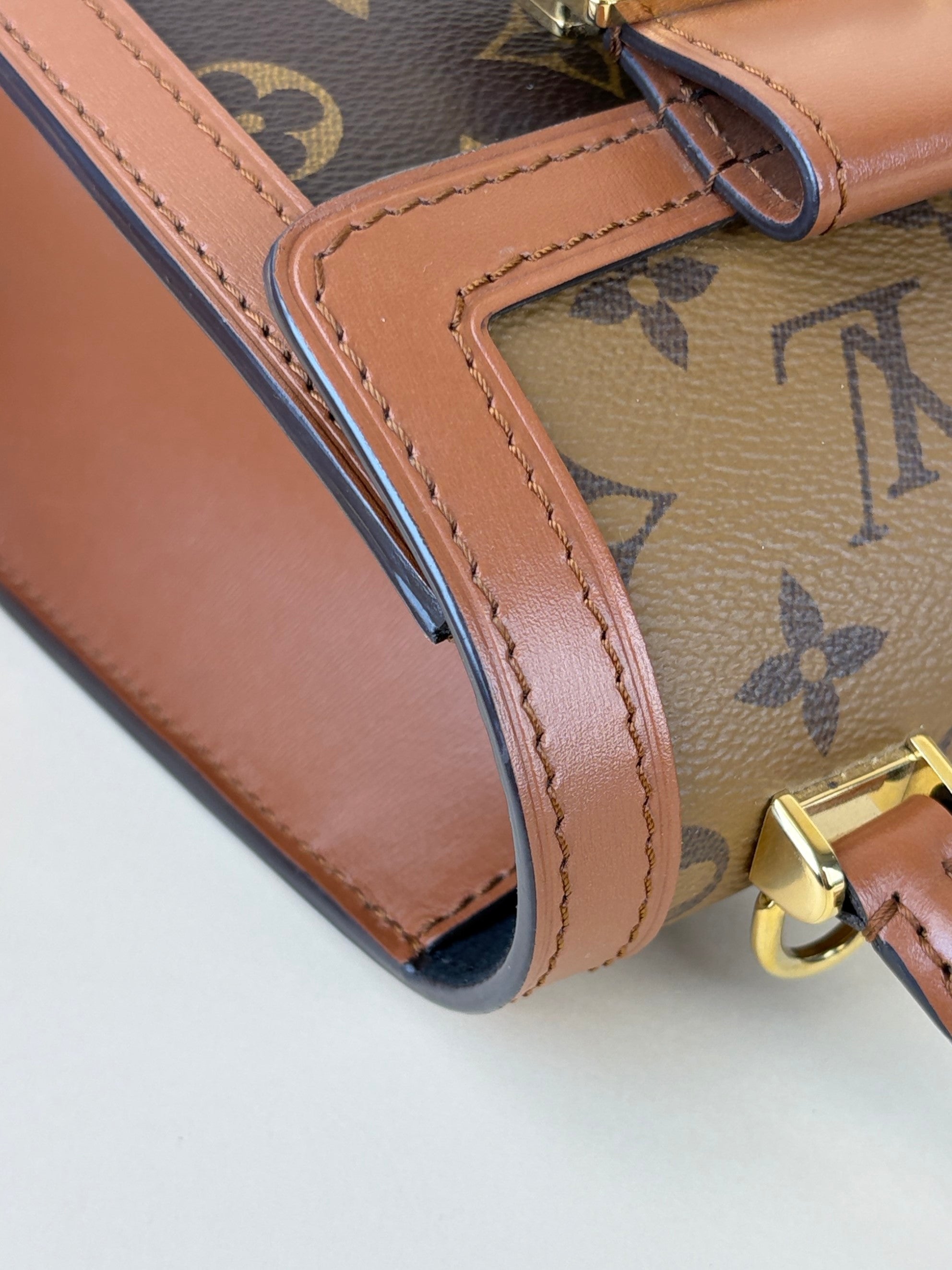 Louis Vuitton Reverse Monogram Dauphine Capitale Handbag with Strap