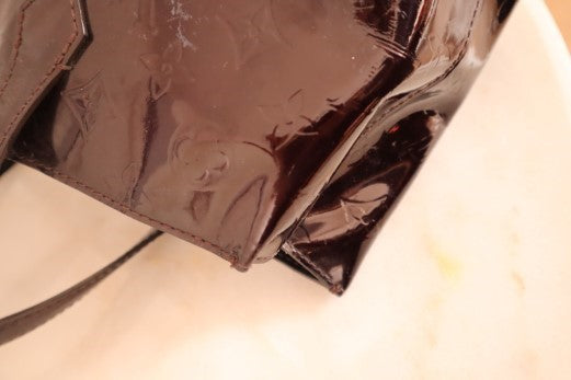 Louis Vuitton Burgundy Monogram Vernis Wilshire PM Tote Bag-handbag-Louis Vuitton-The Closet Egypt