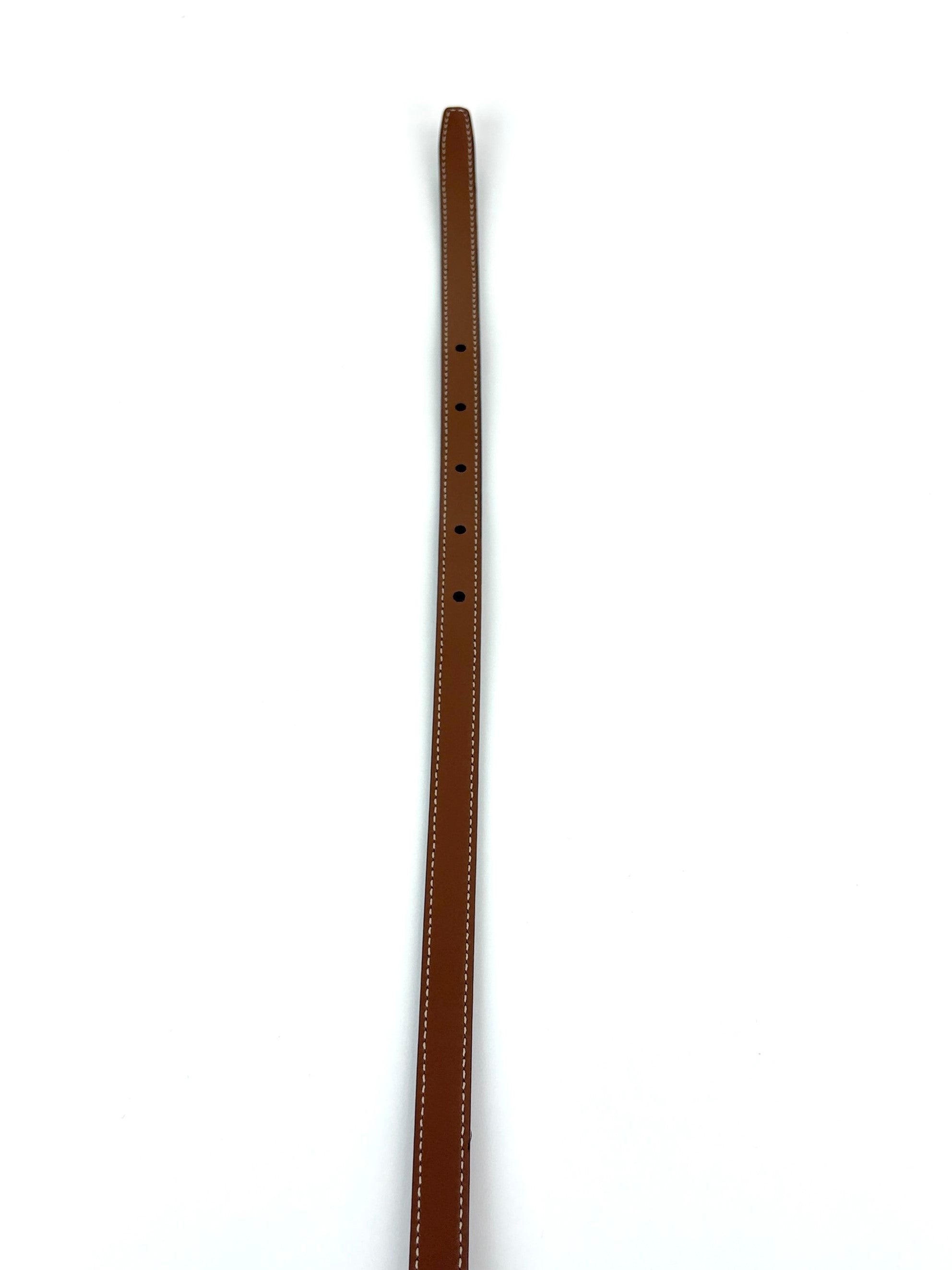 Celine brown taurillon leather triomphe 13mm belt