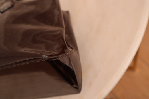 Louis Vuitton Burgundy Monogram Vernis Wilshire PM Tote Bag-handbag-Louis Vuitton-The Closet Egypt