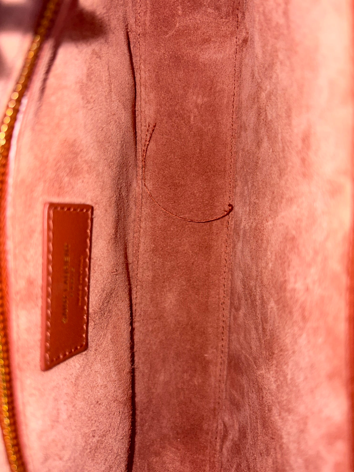 YSL mild rose patent leather LE5A7 hobo bag