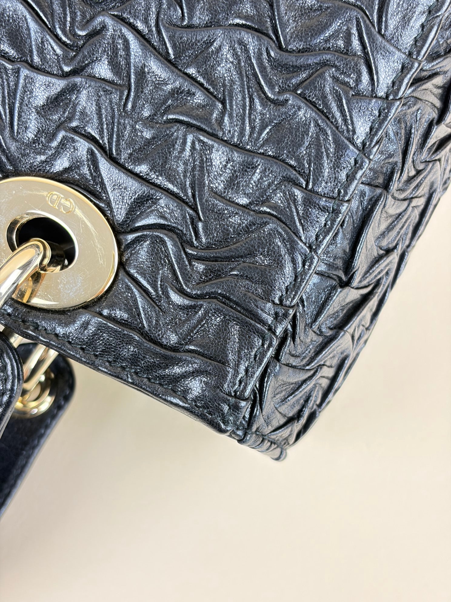 Christian Dior Black Lady Dior Medium Bag