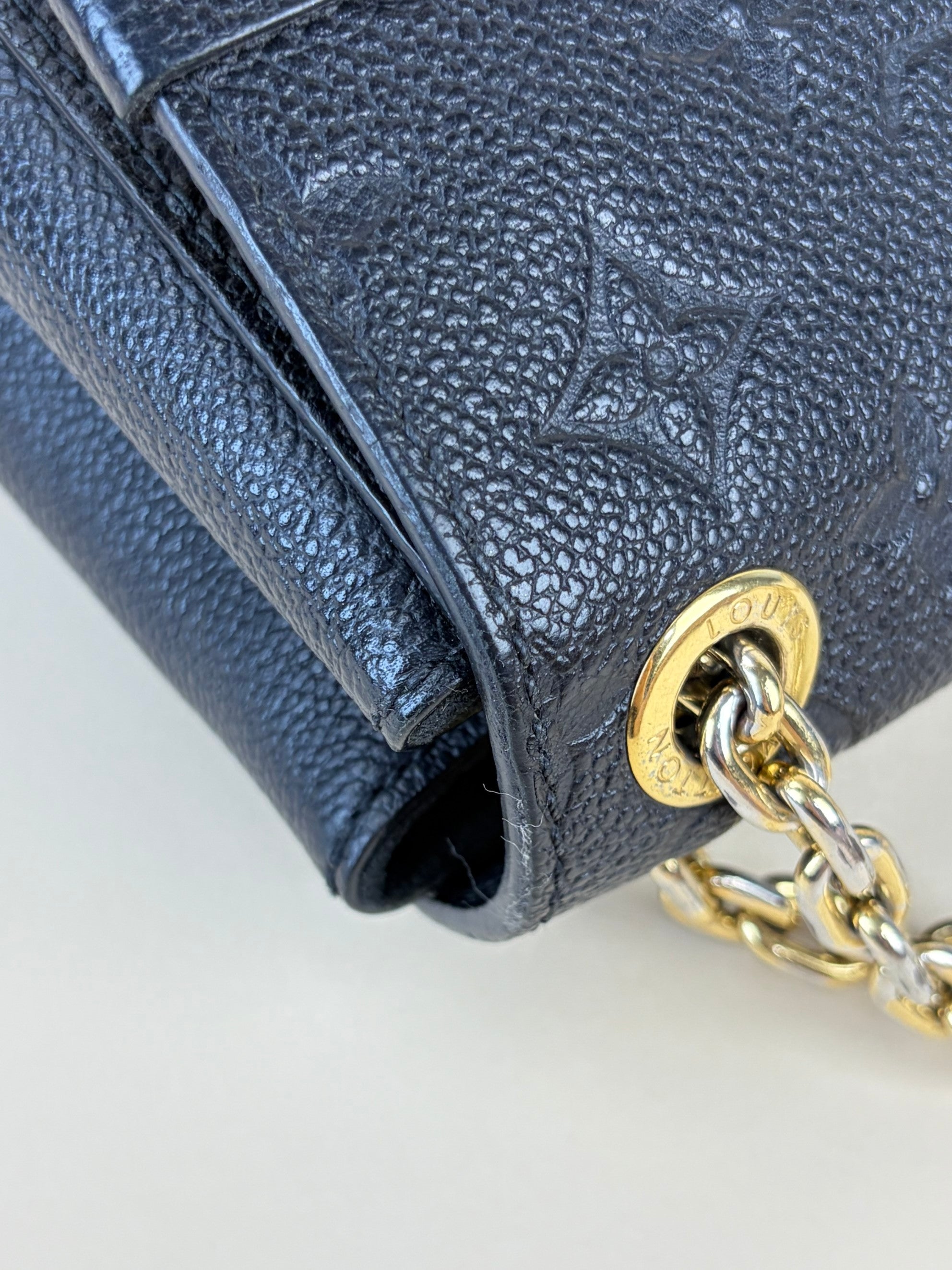 Louis Vuitton Black Monogram Empreinte Vavin BB Shoulder Bag